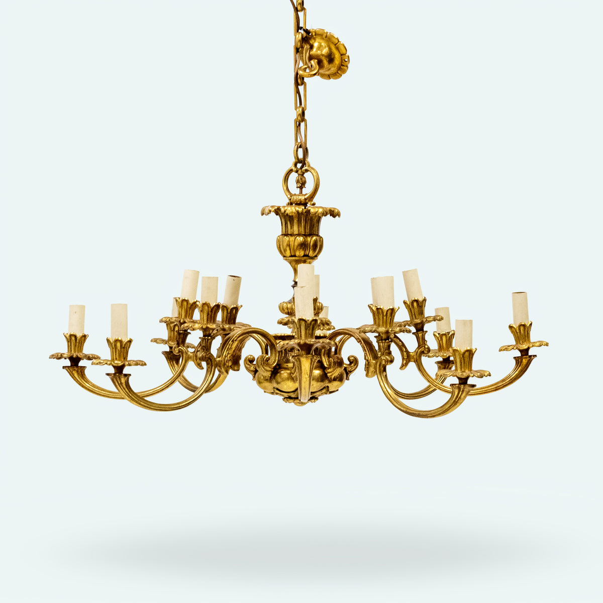 Antique Early 19th Century Gilded Brass Chandelier | The Architectural Forum