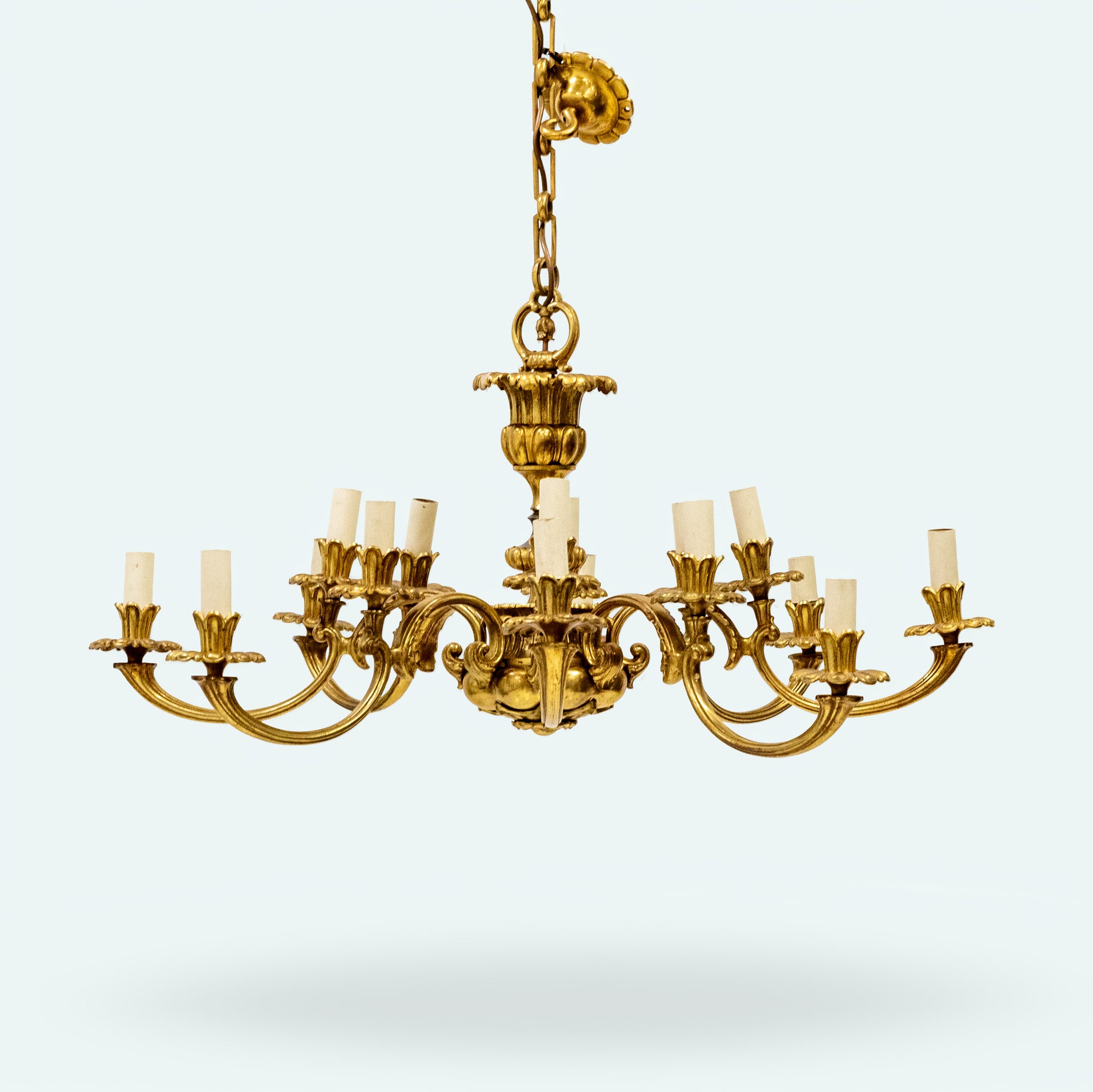 Antique Early 19th Century Gilded Brass Chandelier | The Architectural Forum
