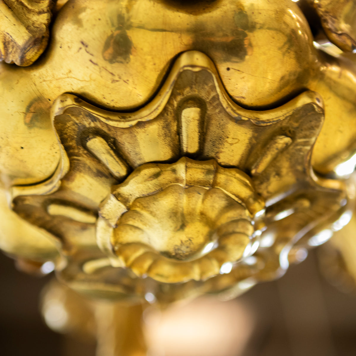 Antique Early 19th Century Gilded Brass Chandelier | The Architectural Forum