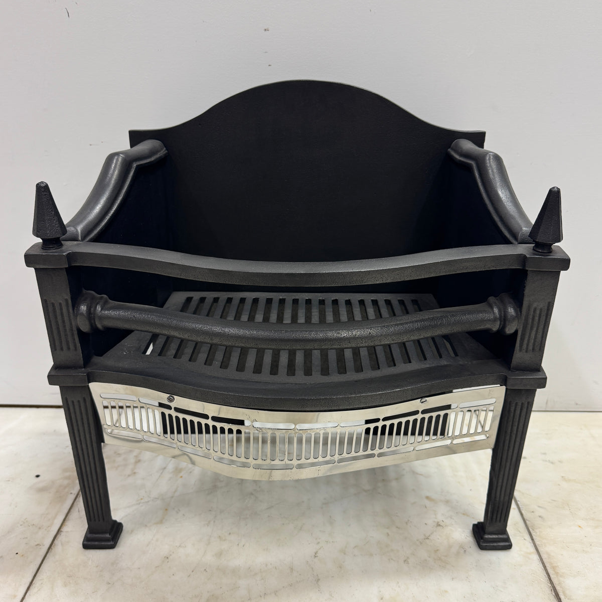 Reclaimed Cast Iron Fire Basket With Finials | The Architectural Forum