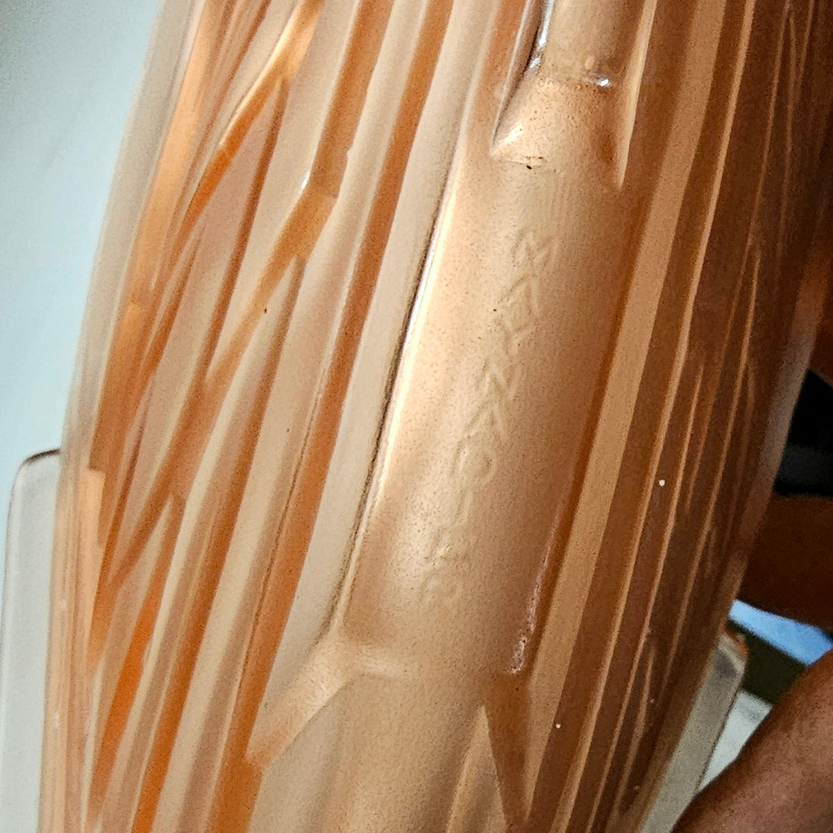 French Art Deco Ceiling Light Chandelier with Pink Glass | The Architectural Forum