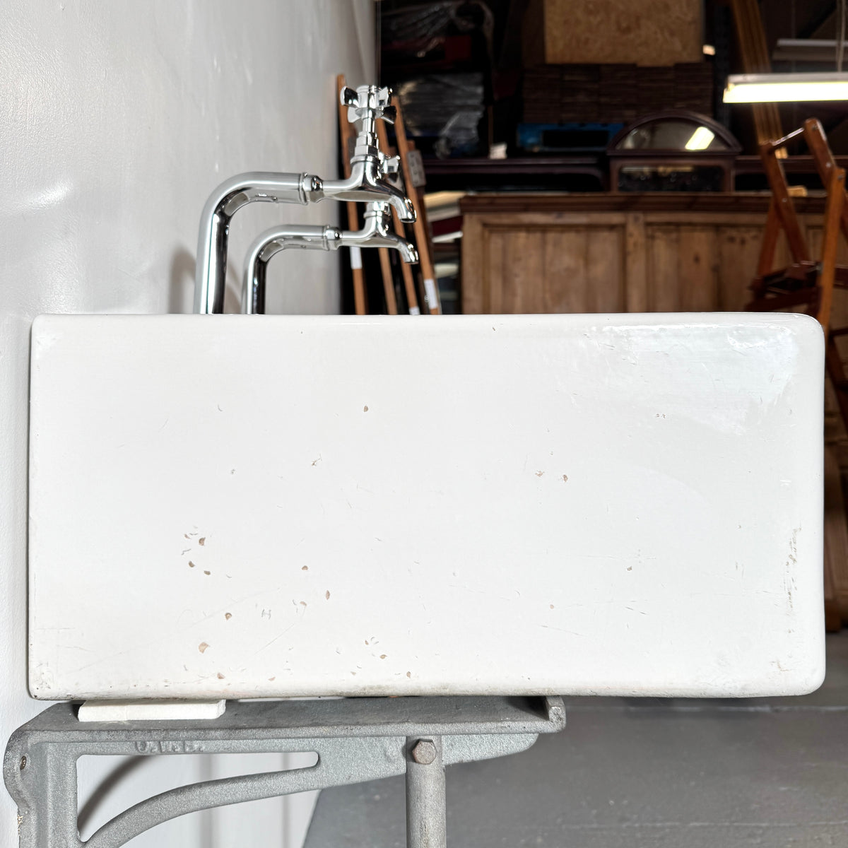 (Copy) Reclaimed C.P Hart Sink on Chrome Legs | The Architectural Forum