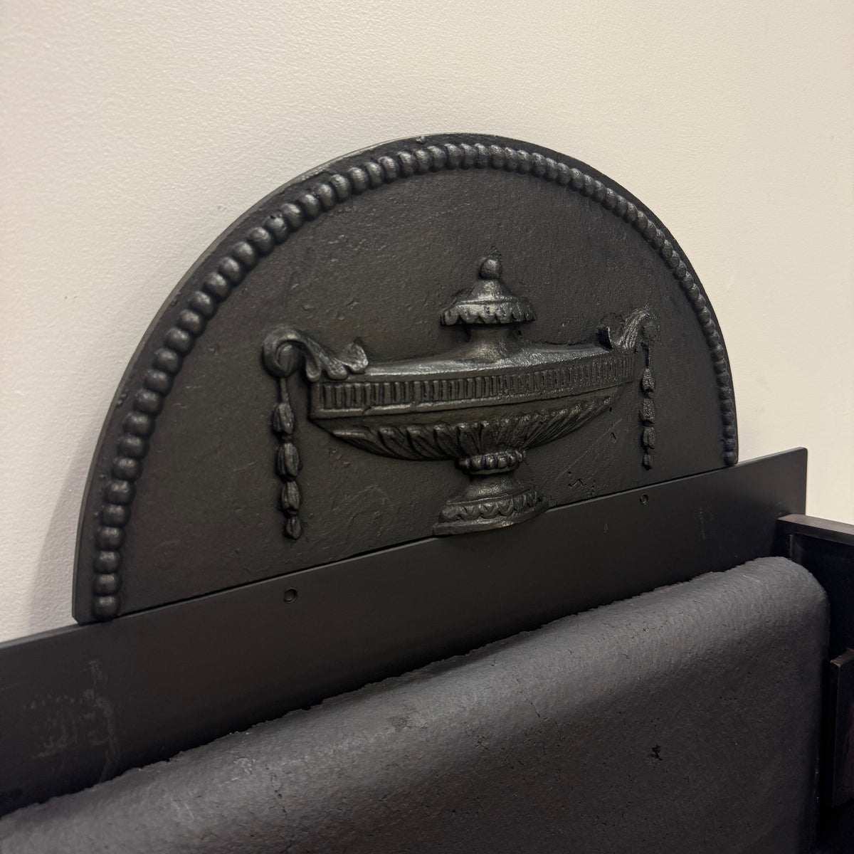 Regency-Style Reclaimed Fire Basket With Brass Finials