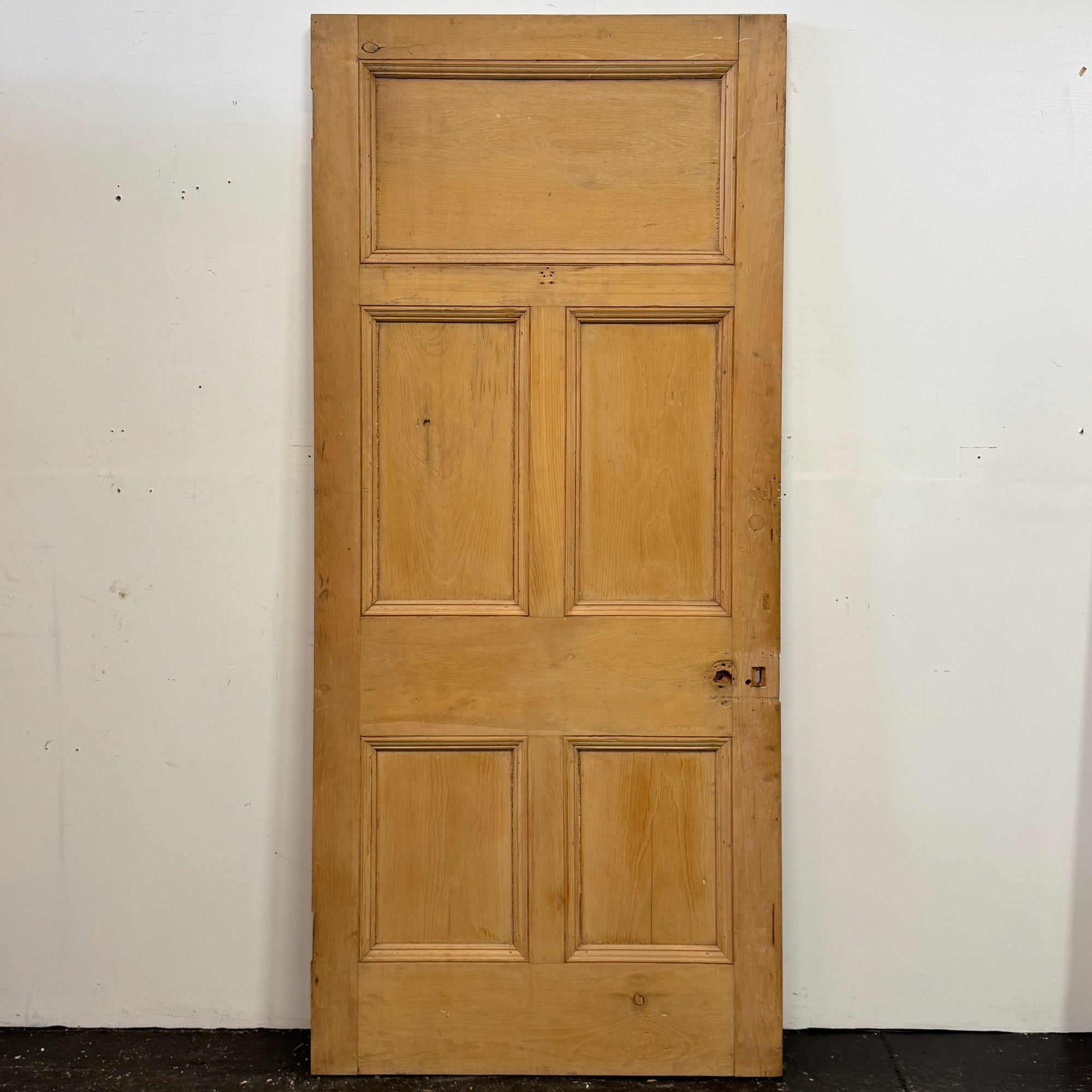Antique Stripped 5 Panel Door 217.5cm x 97cm | The Architectural Forum