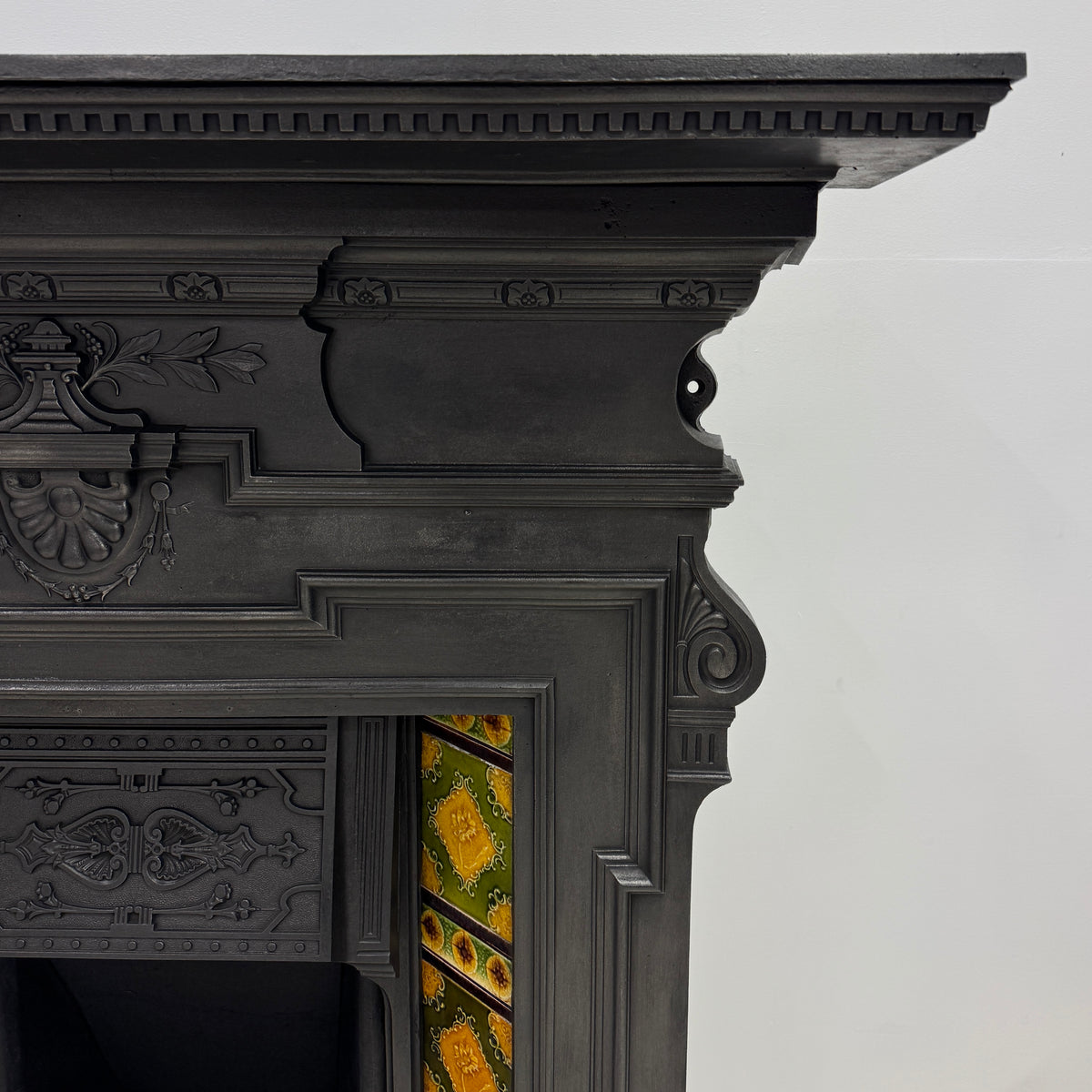 Antique Victorian Tiled Cast Iron Combination Fireplace | The Architectural Forum