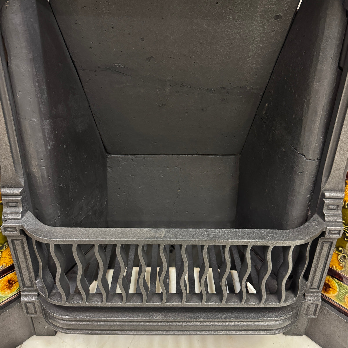 Antique Victorian Tiled Cast Iron Combination Fireplace | The Architectural Forum