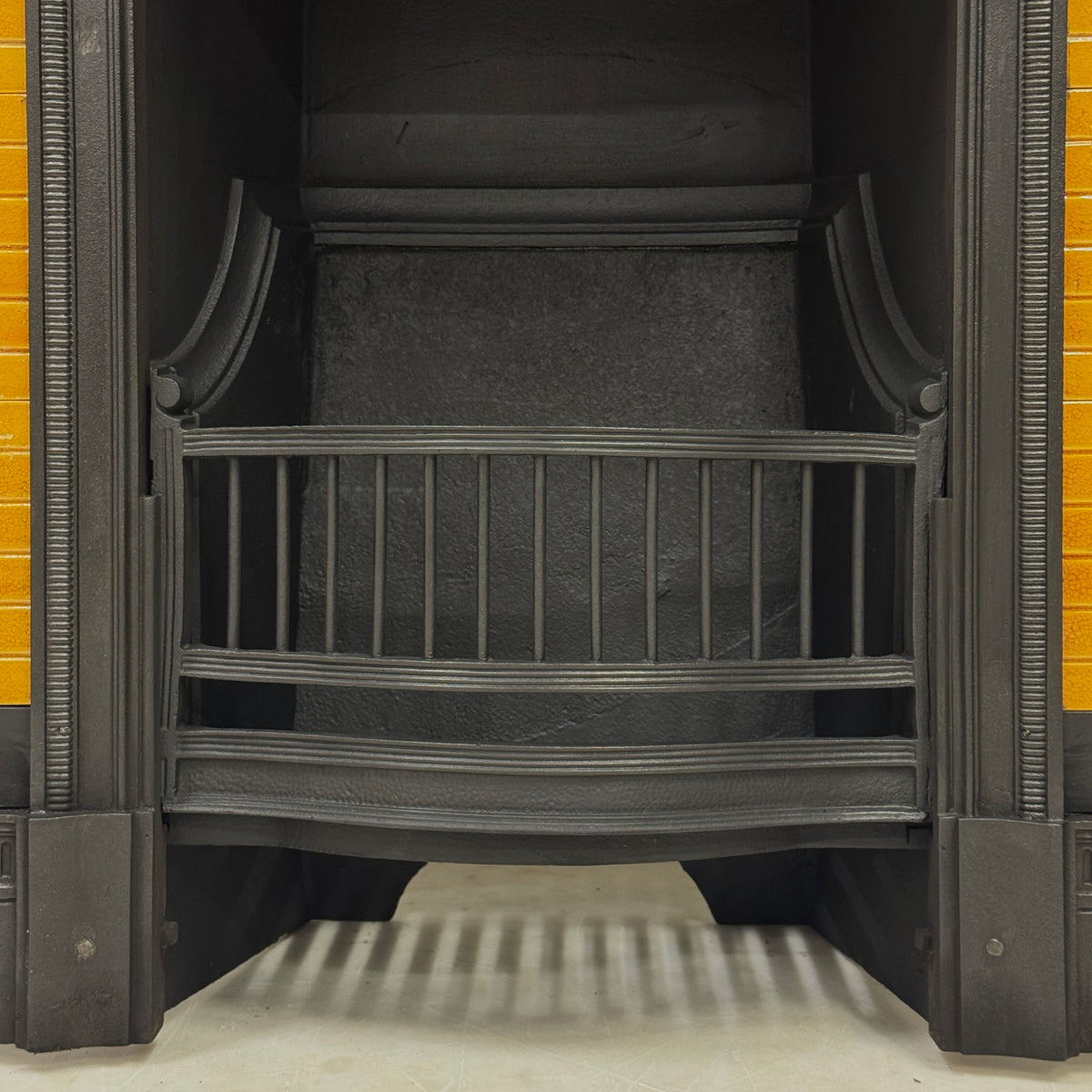 Antique Victorian Tiled Cast Iron Combination Fireplace