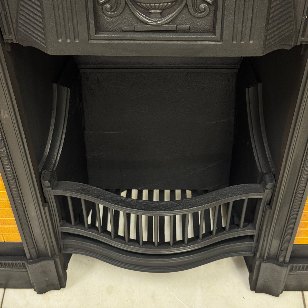 Antique Victorian Tiled Cast Iron Combination Fireplace