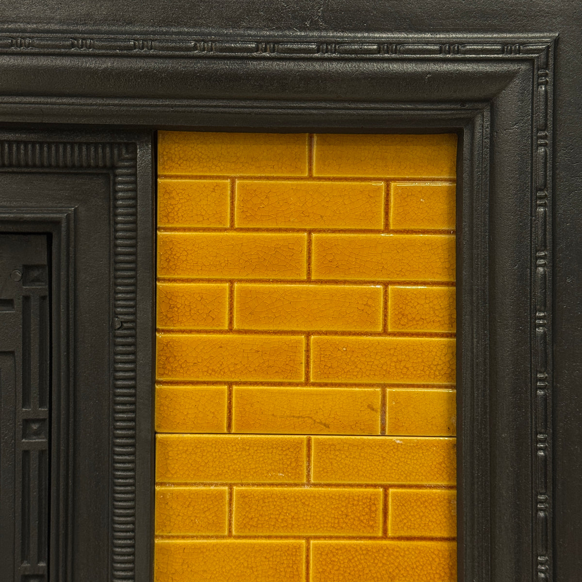 Antique Victorian Tiled Cast Iron Combination Fireplace