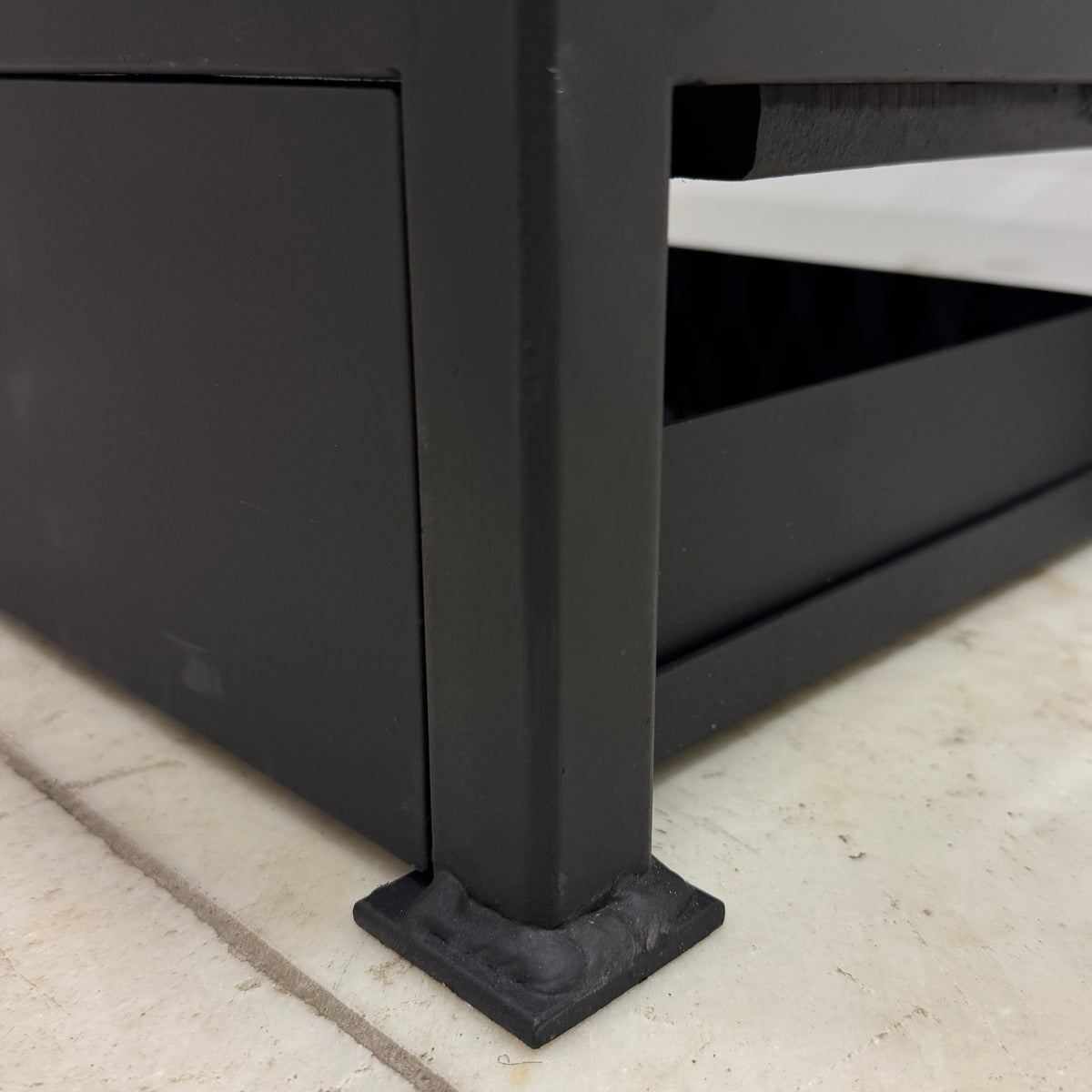 Reclaimed Cast Iron Fire Basket With Ash Pan