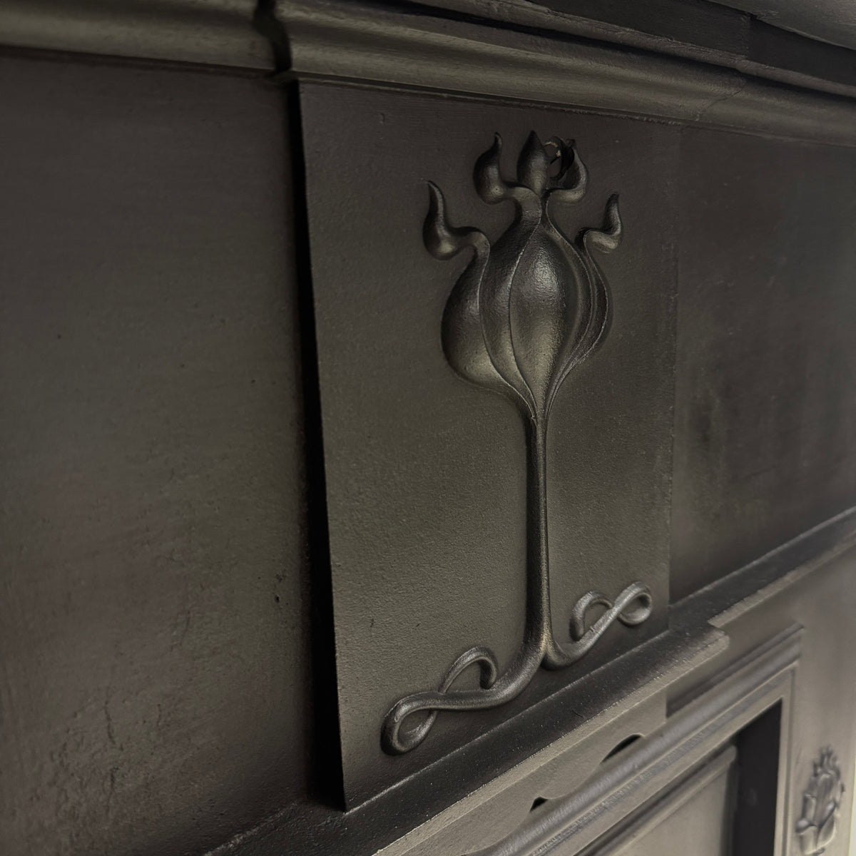 Antique Tiled Cast Iron Combination Fireplace | The Architectural Forum