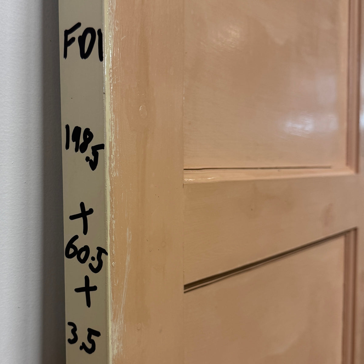 Reclaimed Mid-Century 1950s Four Panel Door 198.5cm x 60.5cm | The Architectural Forum