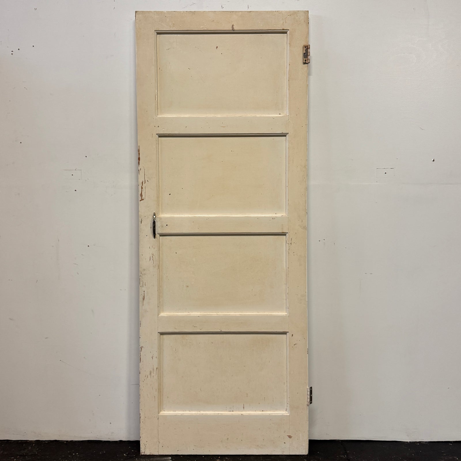 Reclaimed Mid-Century 1950s Four Panel Door 198cm x 76cm | The Architectural Forum