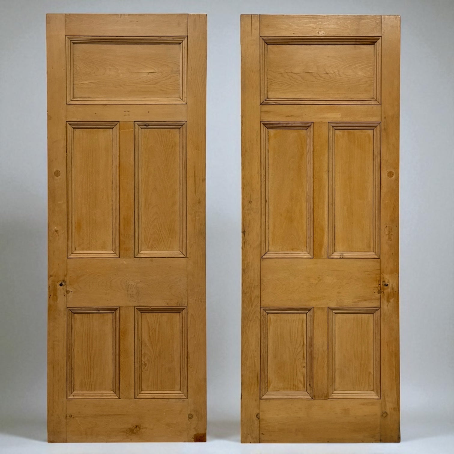 Antique 5 Panel Stripped Door 218.5cm x 81.5cm | The Architectural Forum