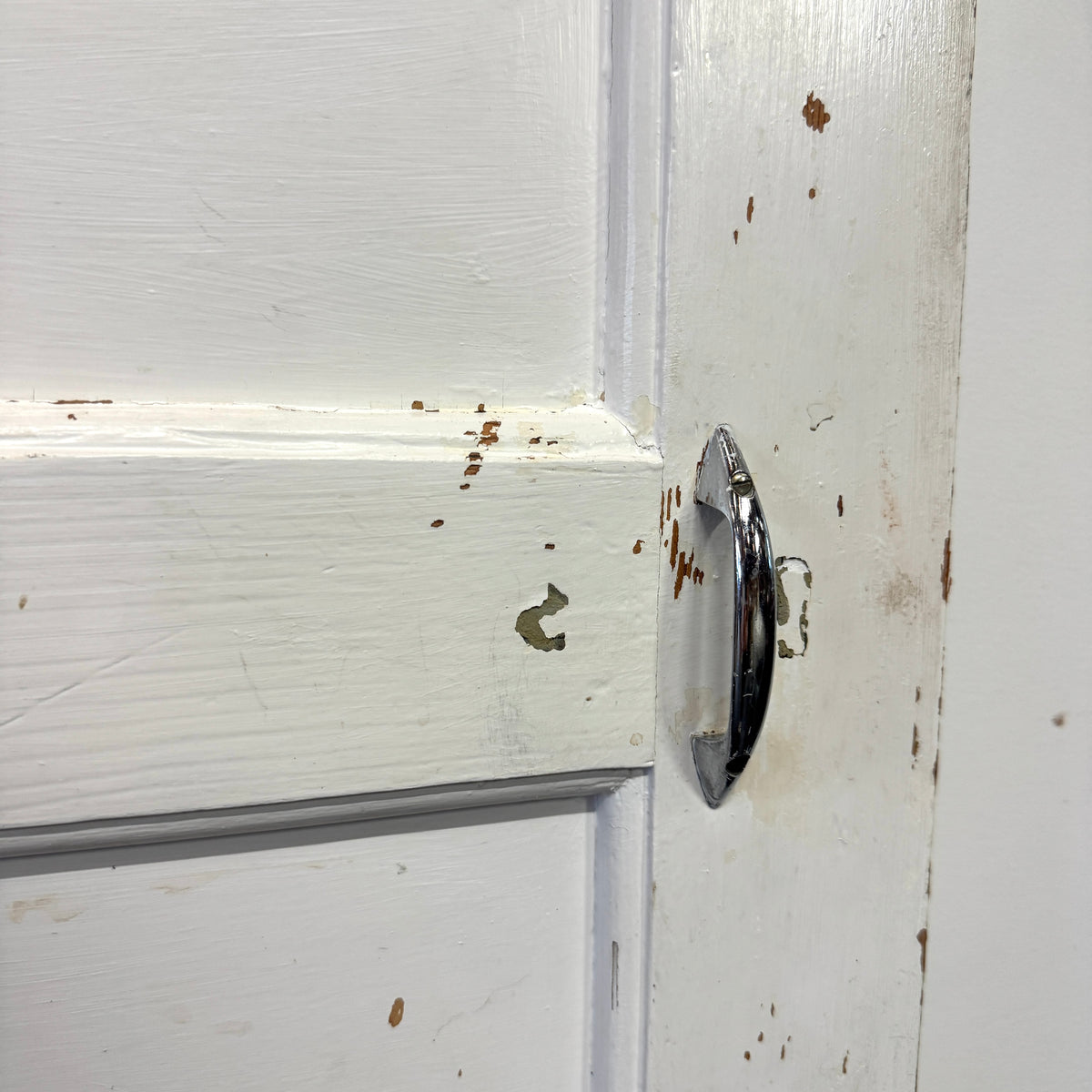 Reclaimed Mid-Century 1950s Four Panel Door 196.5cm x 75.5cm | The Architectural Forum