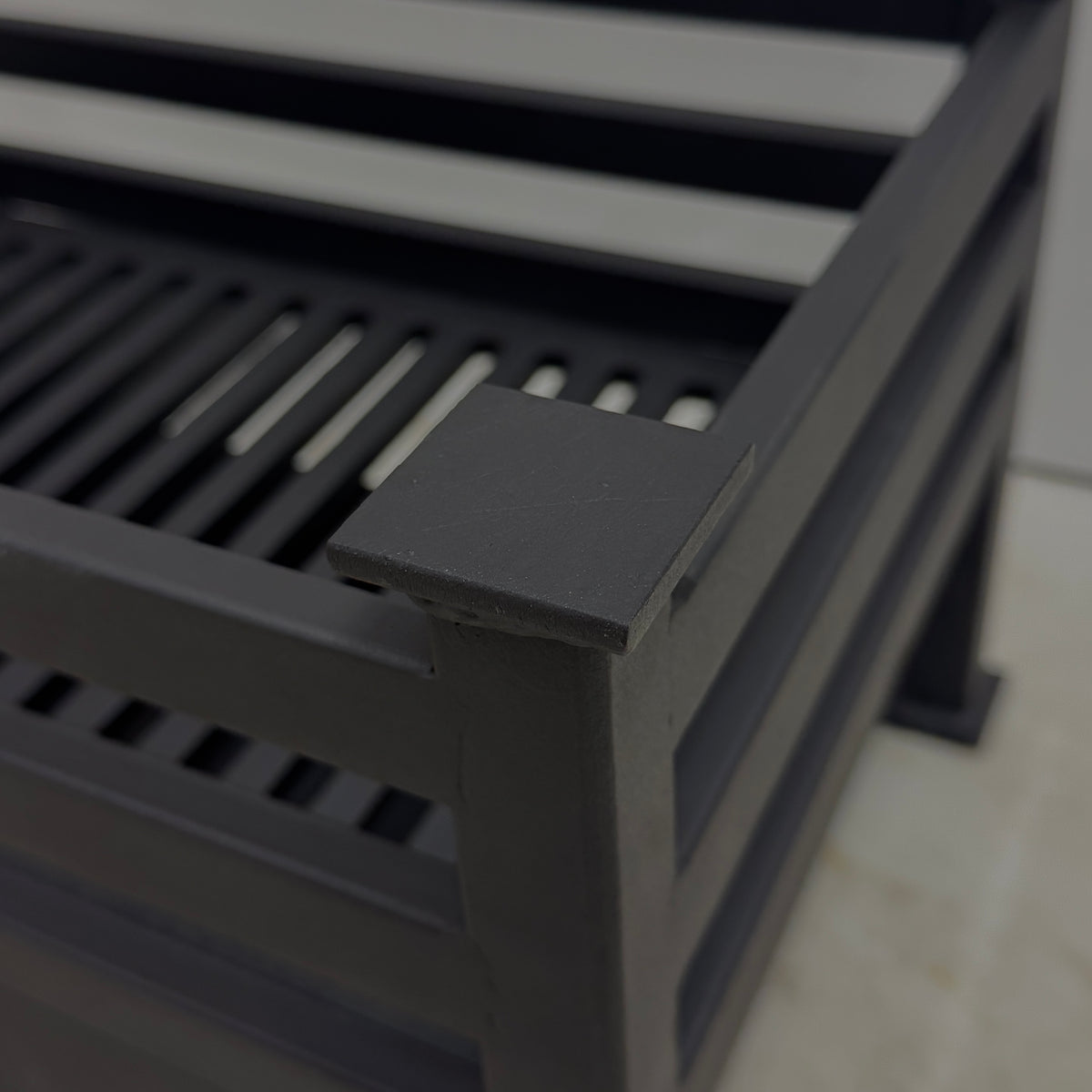 Reclaimed Cast Iron Fire Basket With Ash Pan