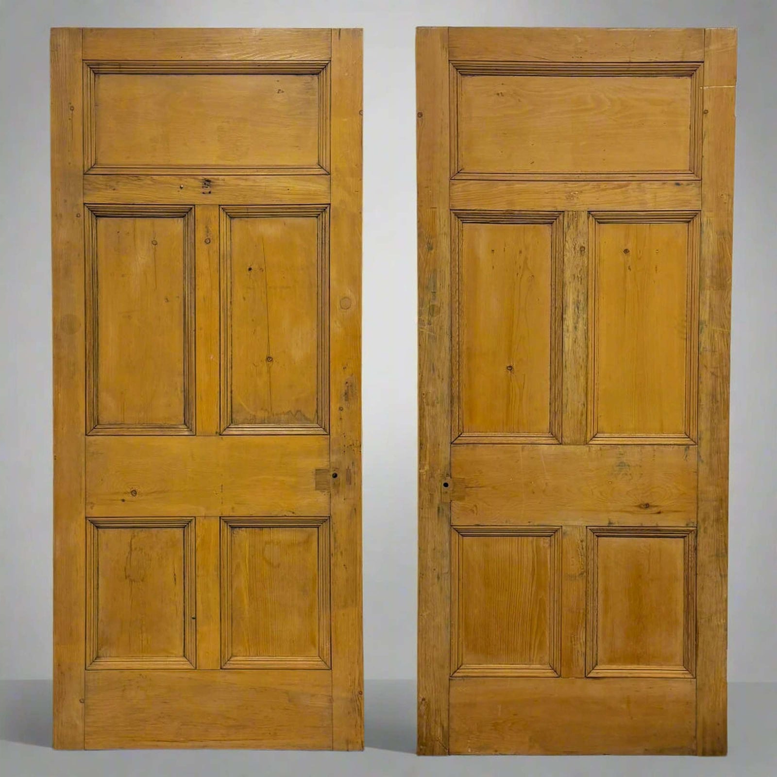 Antique Victorian 5 Panel Door - 219cm x 95cm | The Architectural Forum