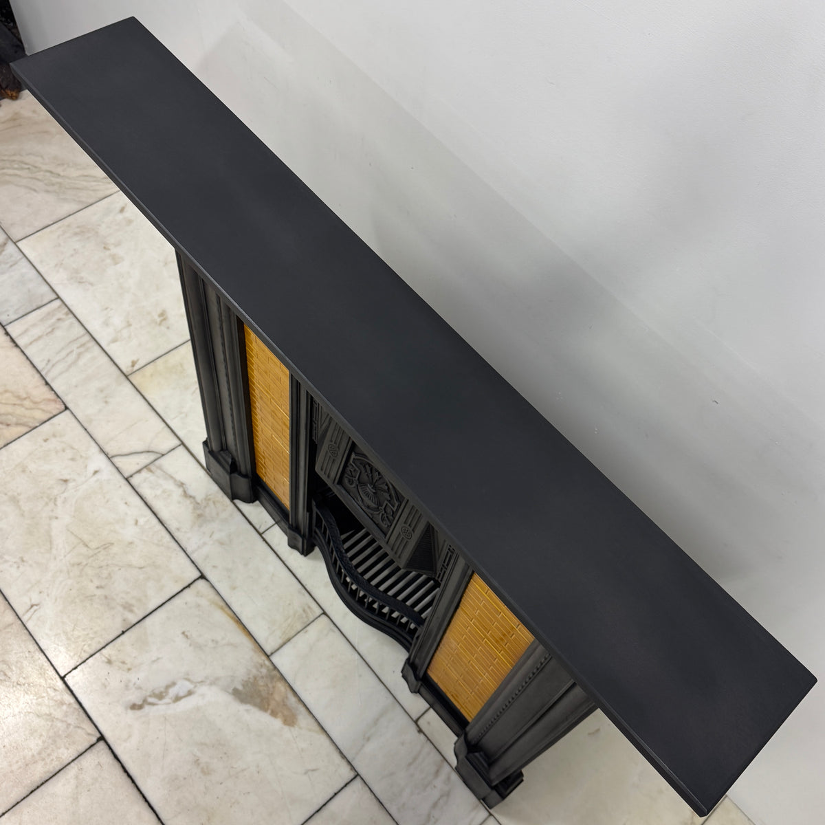 Antique Victorian Tiled Cast Iron Combination Fireplace