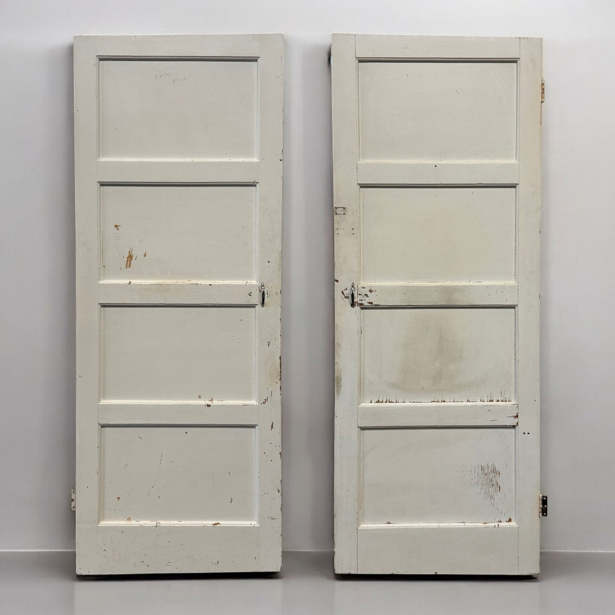 Reclaimed Mid-Century 1950s Four Panel Door 196.5cm x 75.5cm | The Architectural Forum