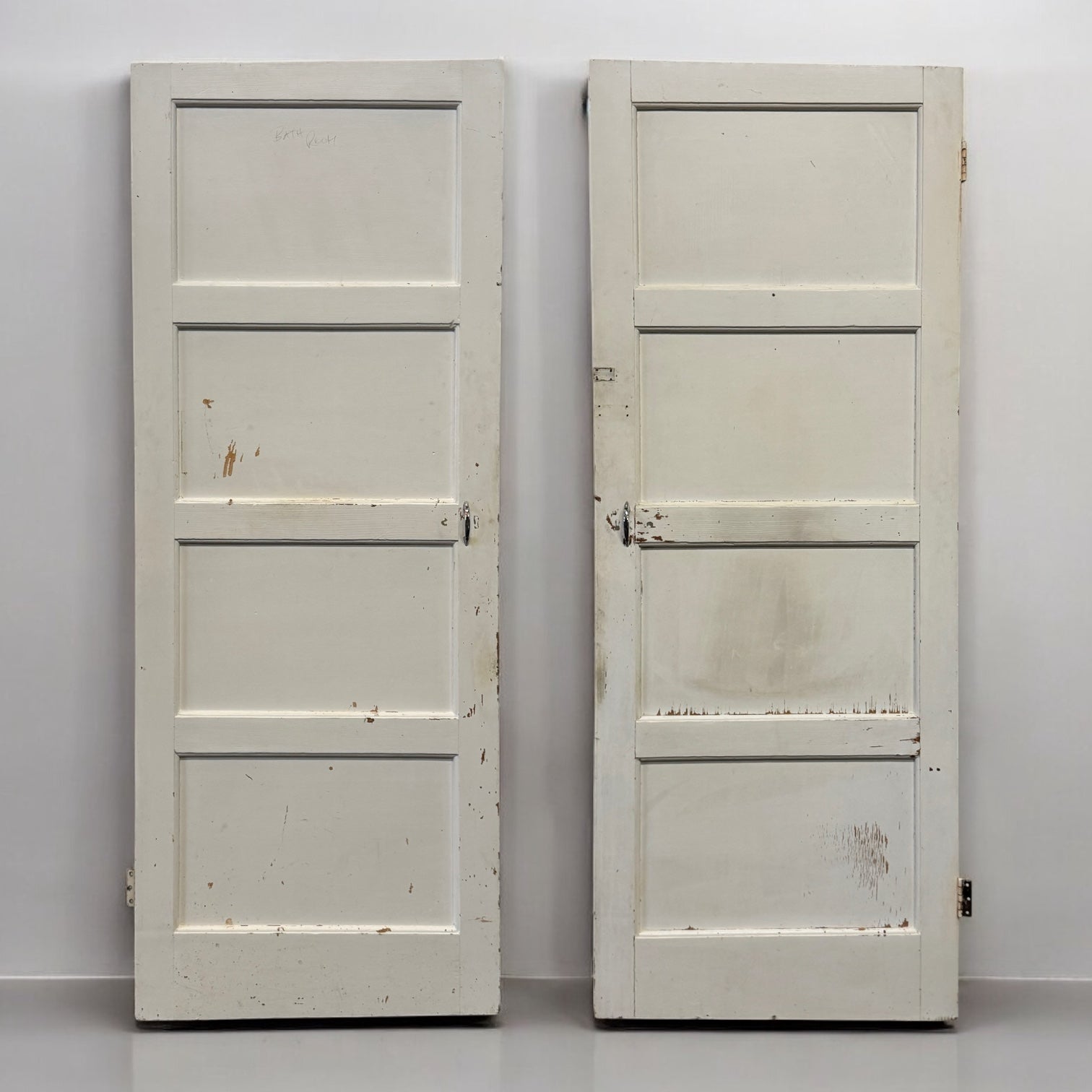Reclaimed Mid-Century 1950s Four Panel Door 196.5cm x 75.5cm | The Architectural Forum