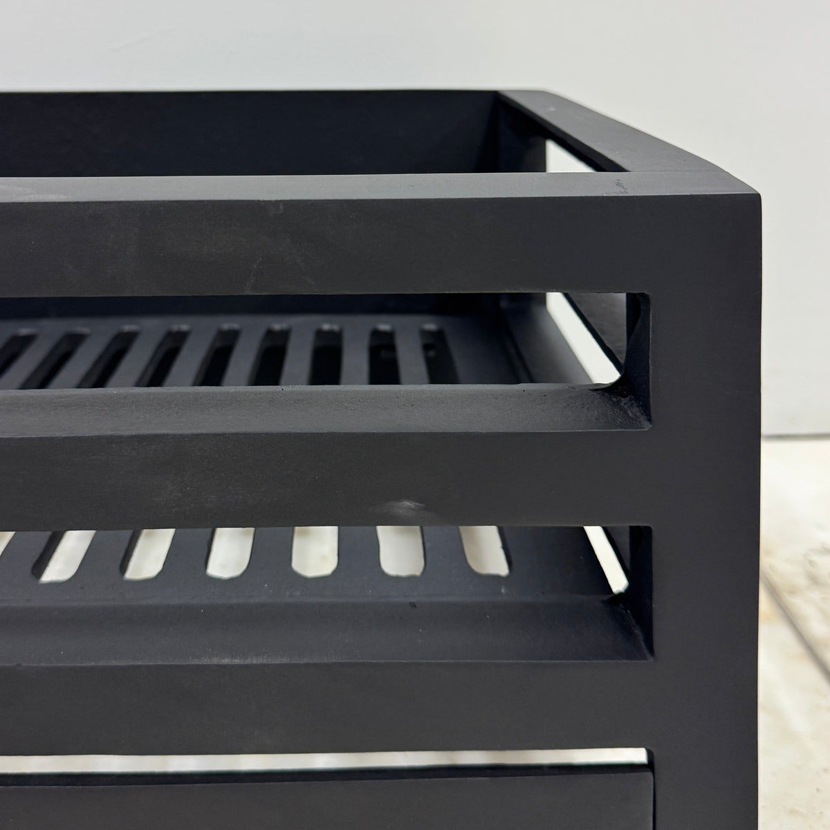 Reclaimed Cast Iron Fire Basket With Ash Pan Cover