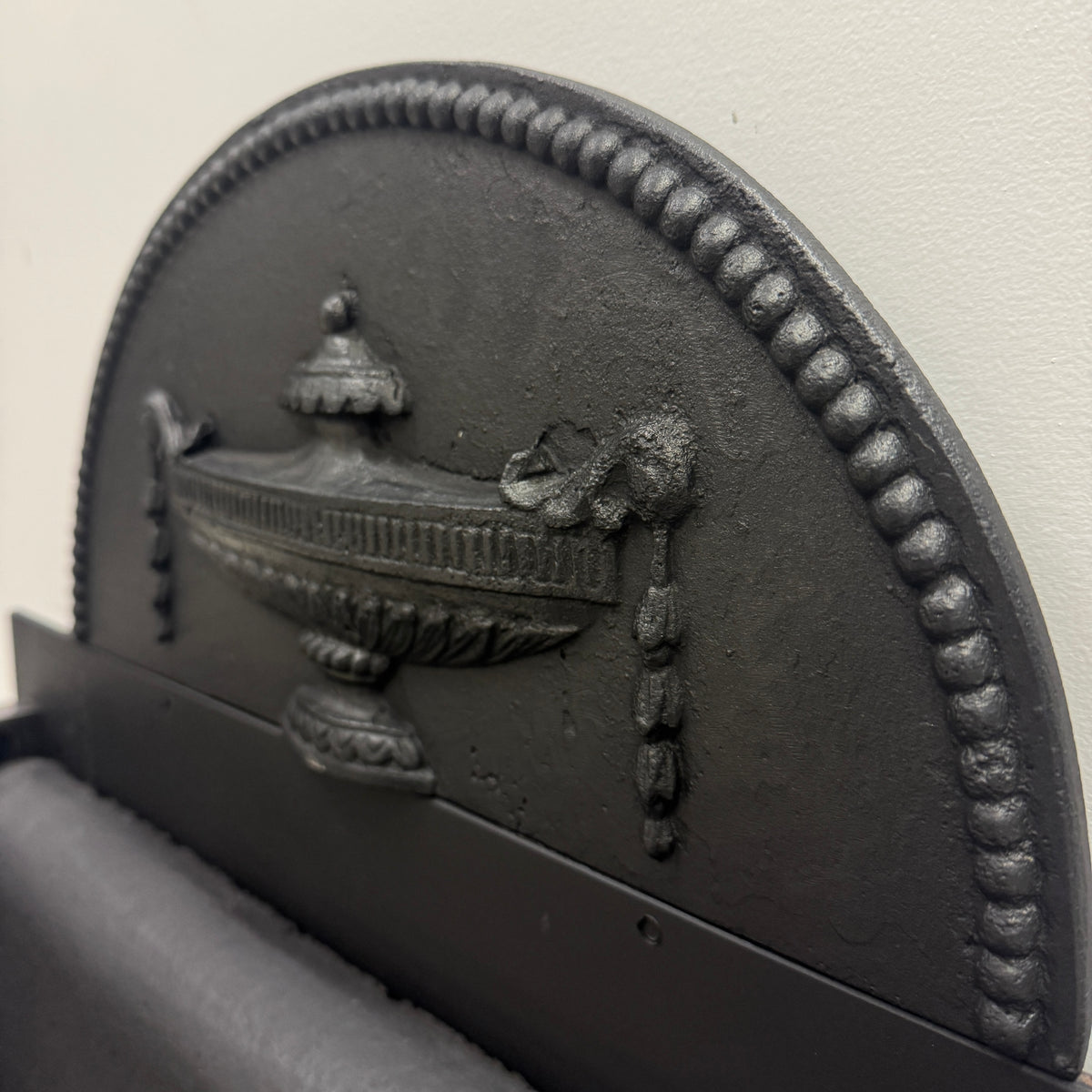 Regency-Style Reclaimed Fire Basket With Brass Finials