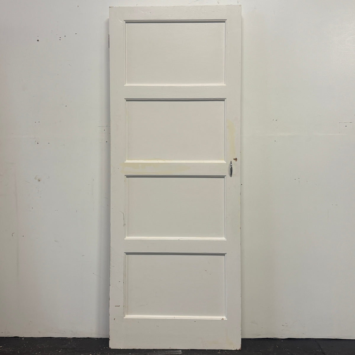 Reclaimed Mid-Century 1950s Four Panel Door 196.5cm x 75.5cm | The Architectural Forum