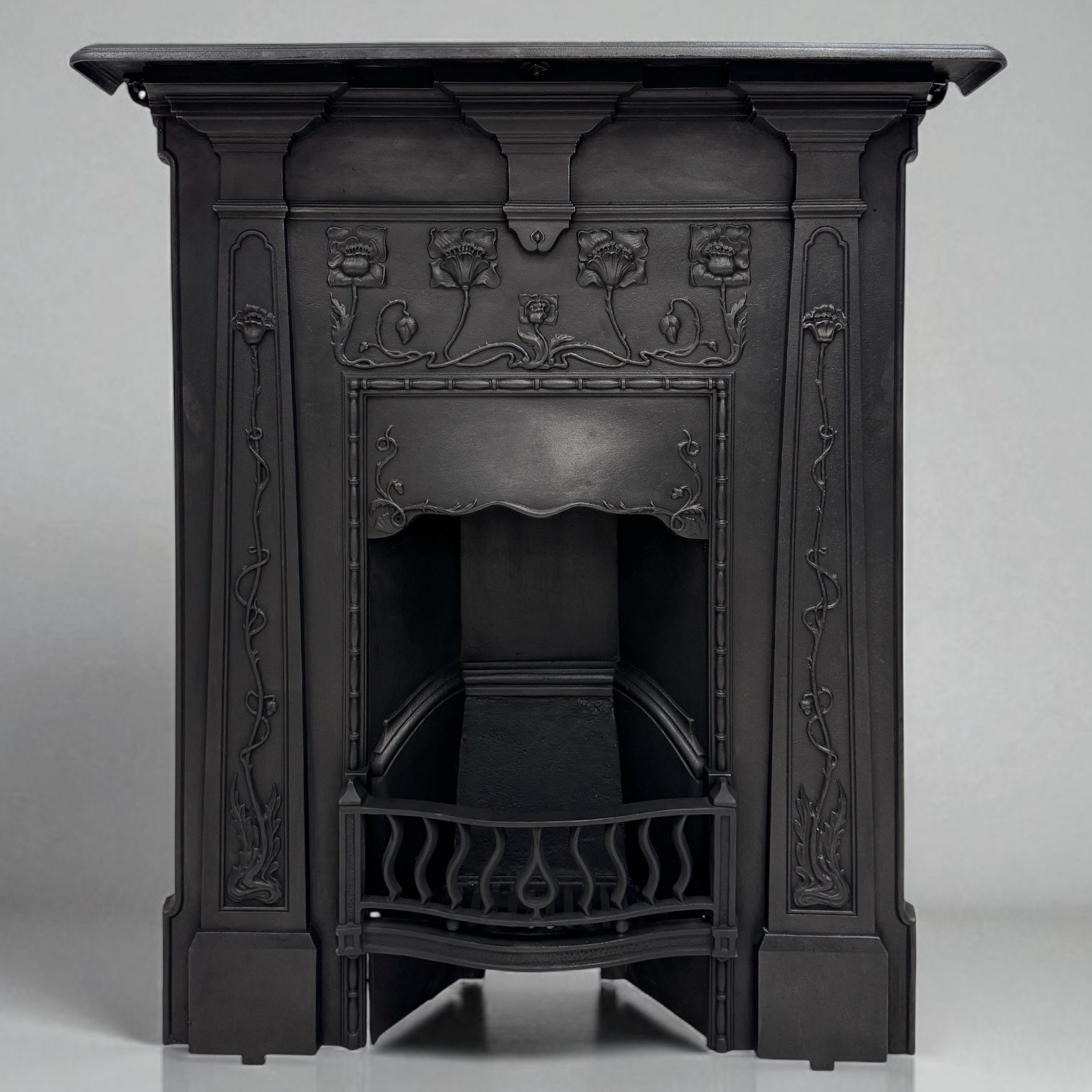 Antique Art Nouveau Cast Iron Combination Fireplace | The Architectural Forum