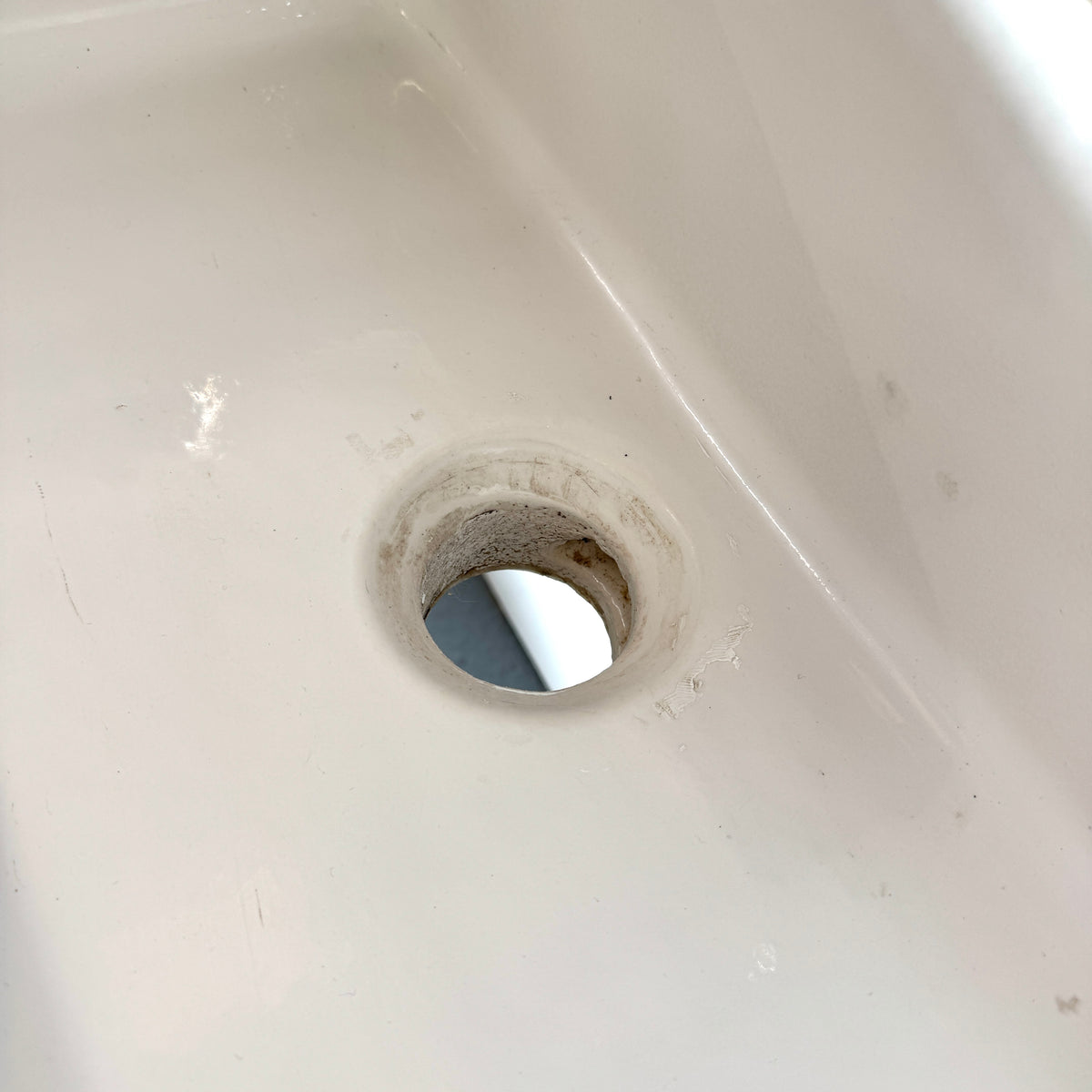 Reclaimed Wall-Mounted Basin Sink With Twin Chrome Taps