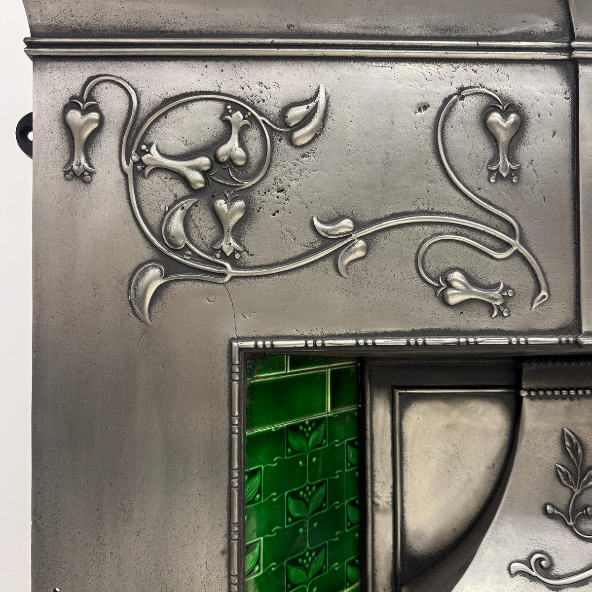 Antique Cast Iron Art Nouveau Combination Fireplace | The Architectural Forum