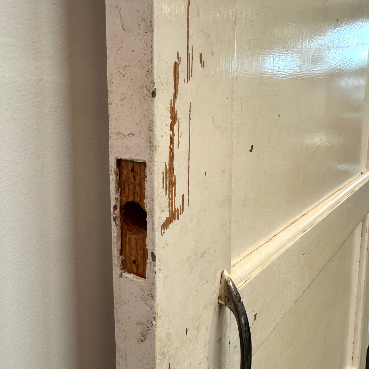 Reclaimed Mid-Century 1950s Four Panel Door 198cm x 76cm | The Architectural Forum