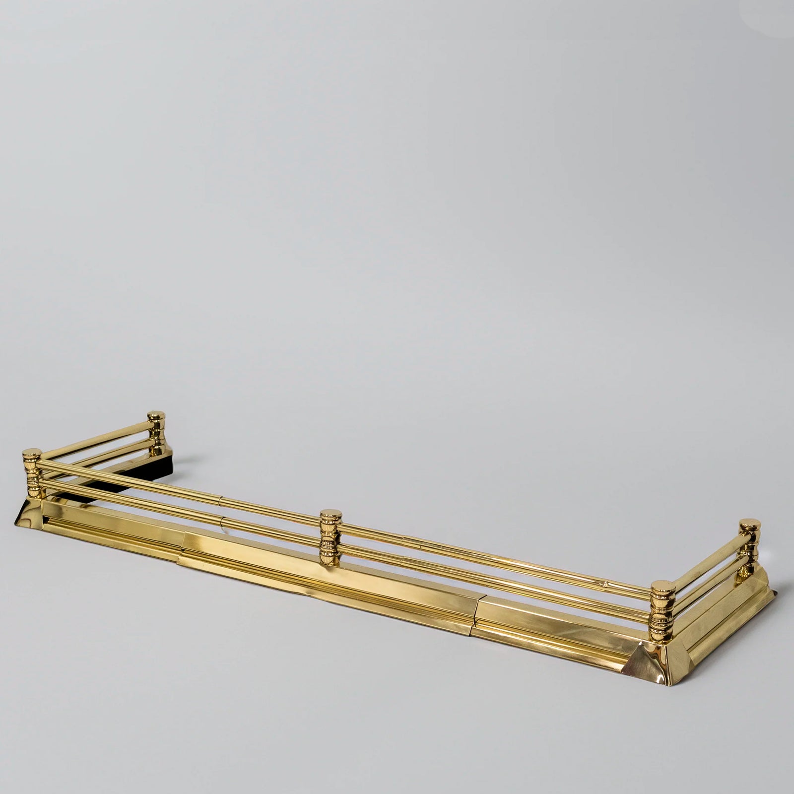 Reclaimed Brass Fireplace Fender Adjustable | The Architectural Forum