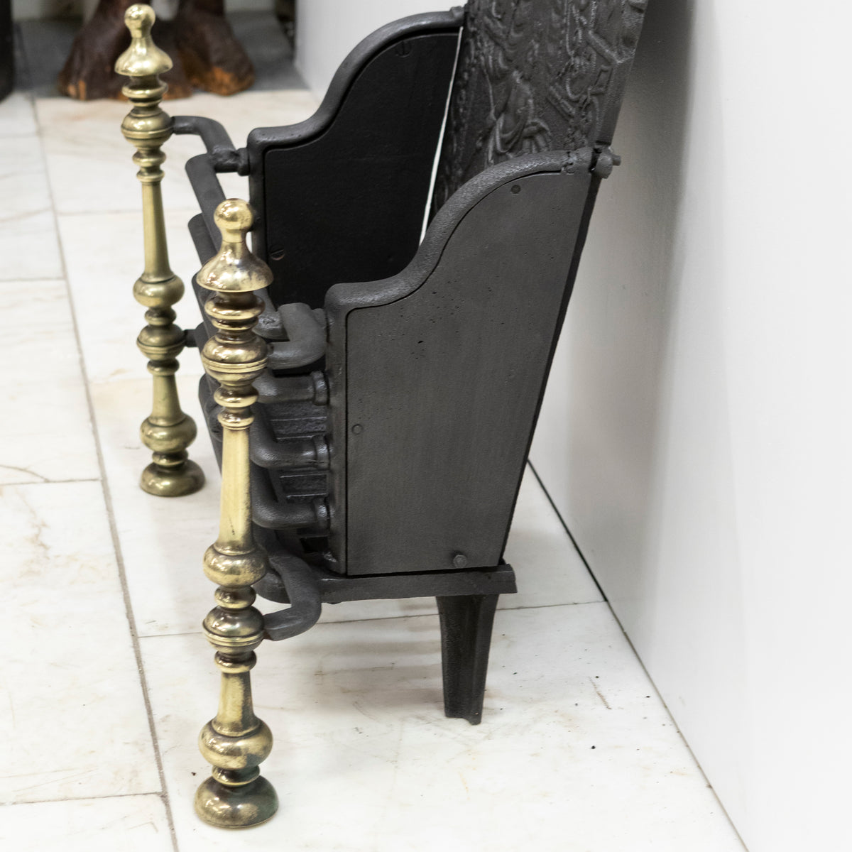 Antique Georgian Fire Basket with Brass Finials | The Architectural Forum