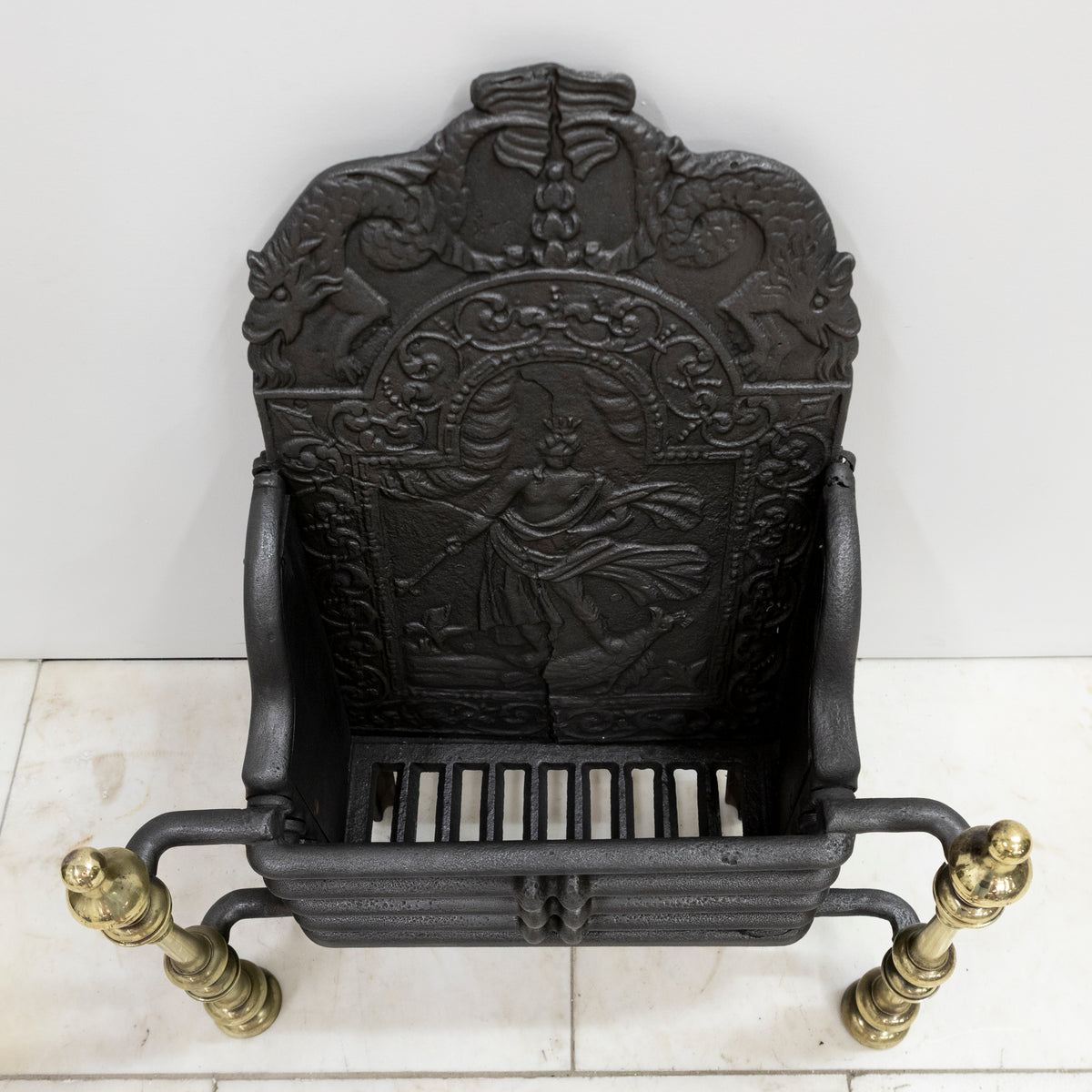 Antique Georgian Fire Basket with Brass Finials | The Architectural Forum