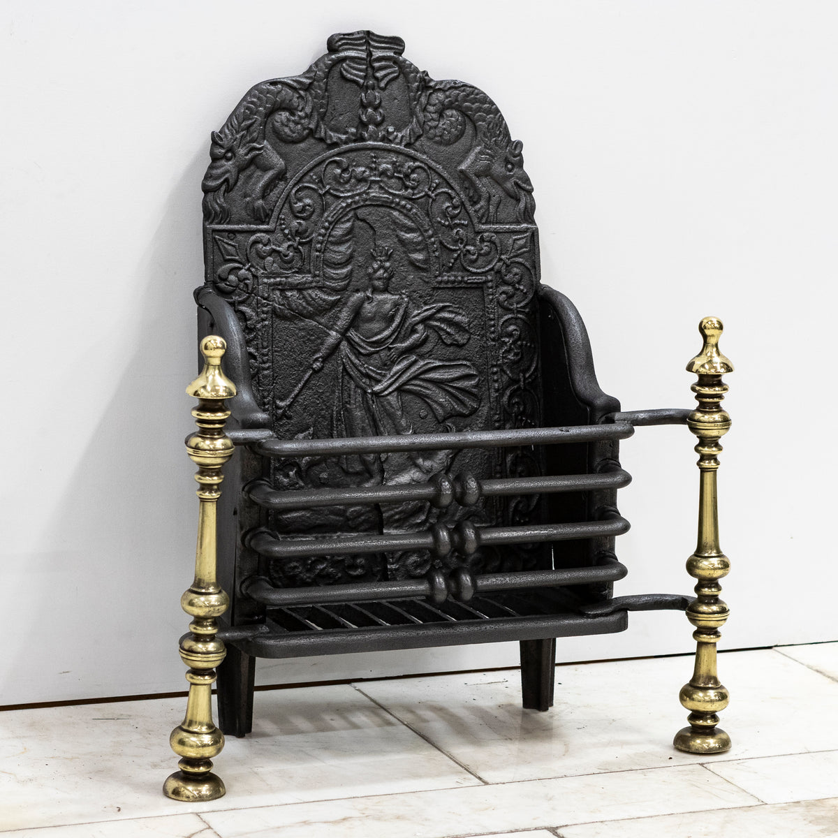 Antique Georgian Fire Basket with Brass Finials | The Architectural Forum