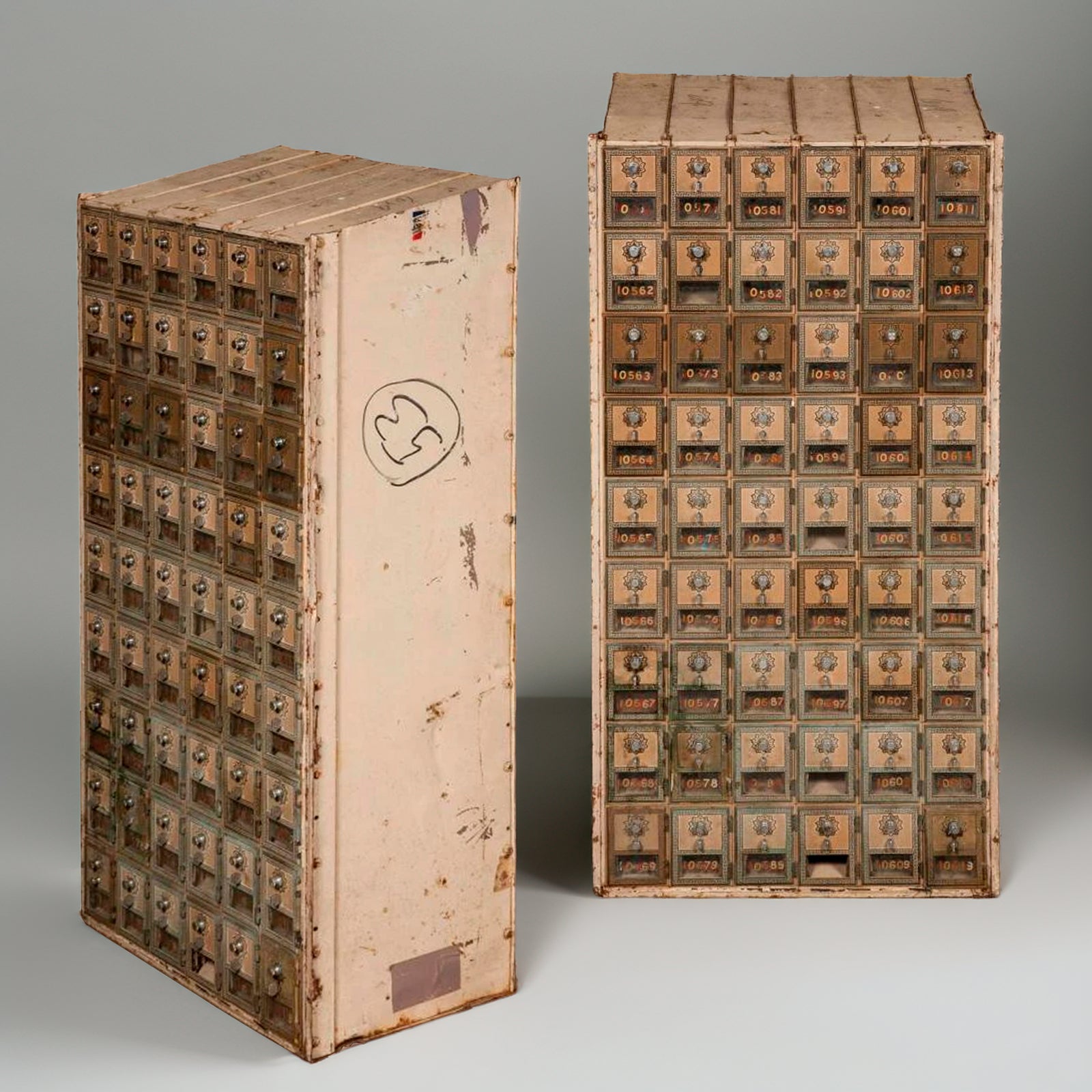 Large Vintage USA Post Office Mailboxes | Early Mid Century U.S Military | The Architectural Forum