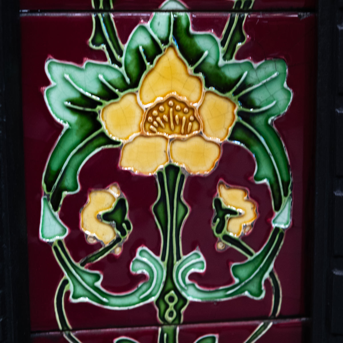 Antique Art Nouveau Tiled Insert