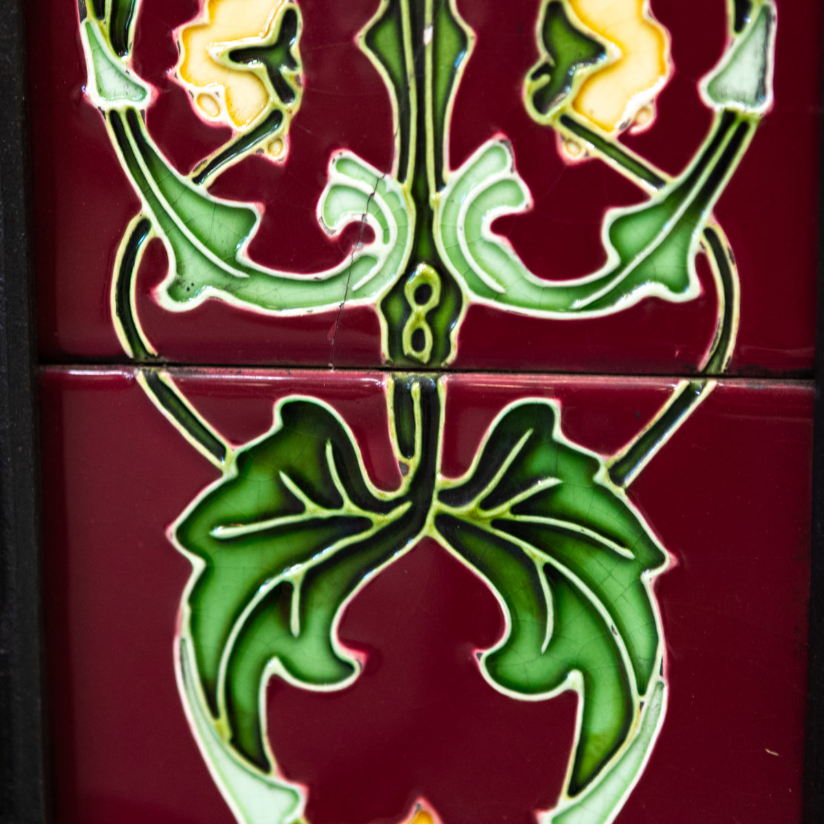 Antique Art Nouveau Tiled Insert
