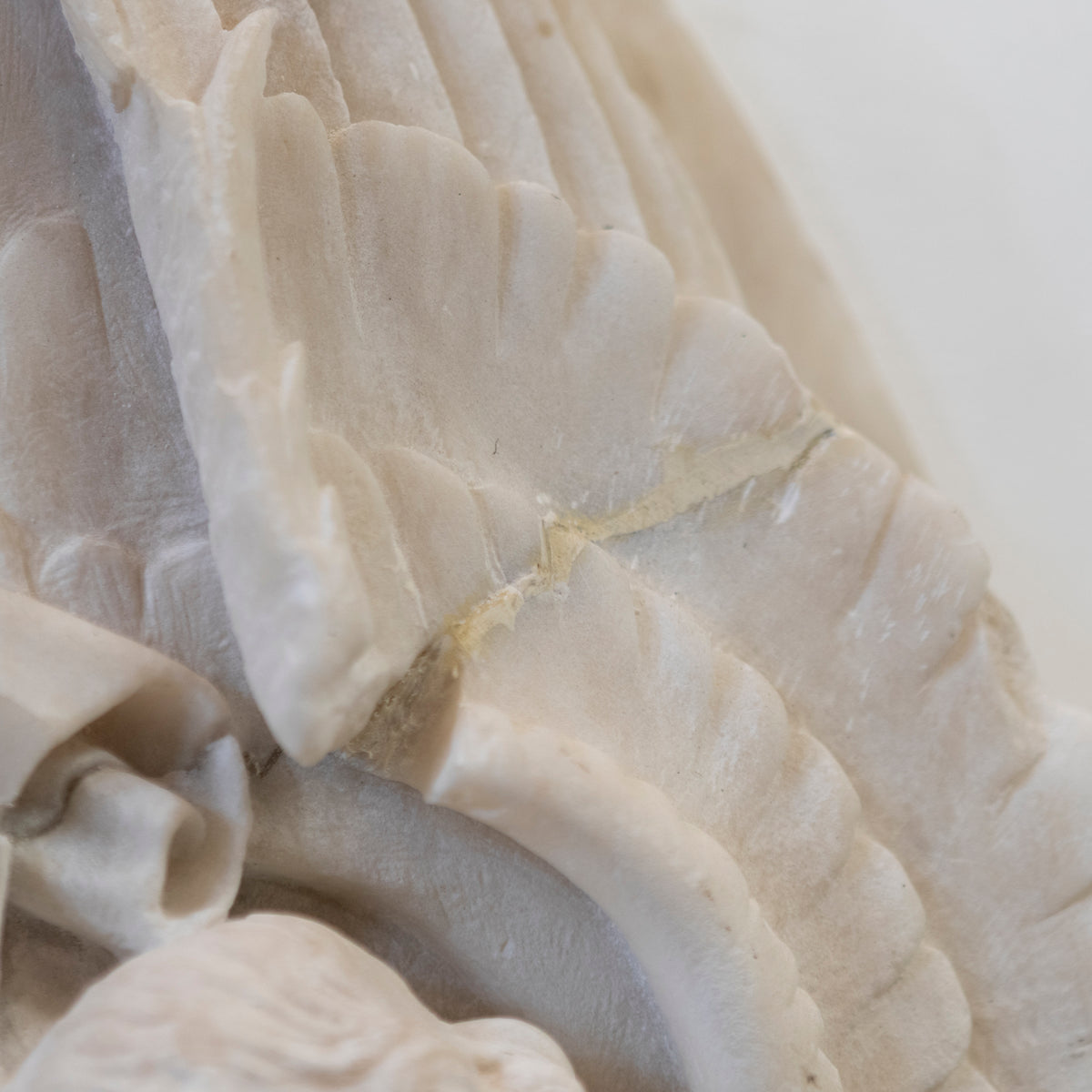 Large Pair of Alabaster Carved Angel Decorative Wall Plaques | The Architectural Forum