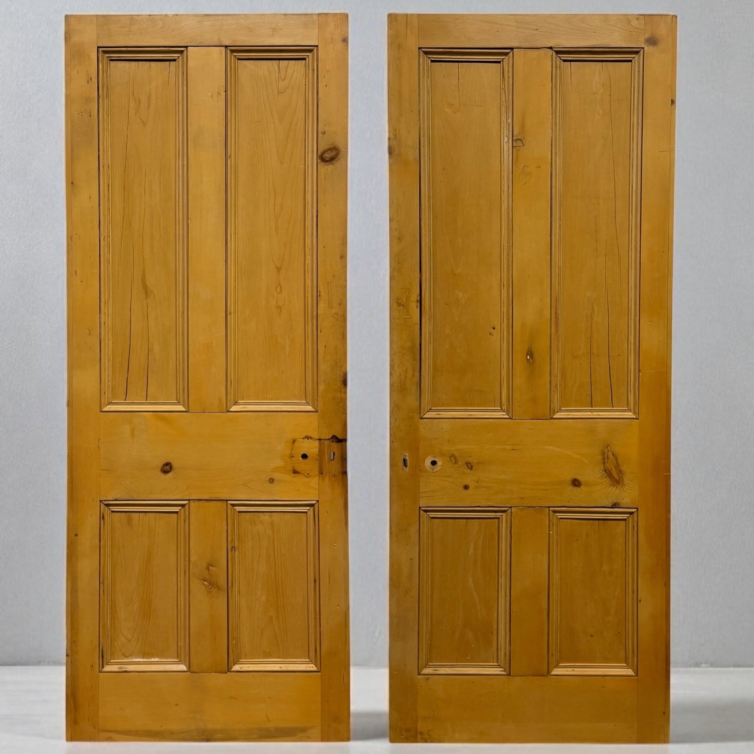 Antique 4 Panel Stripped Door 205cm x 80cm | The Architectural Forum