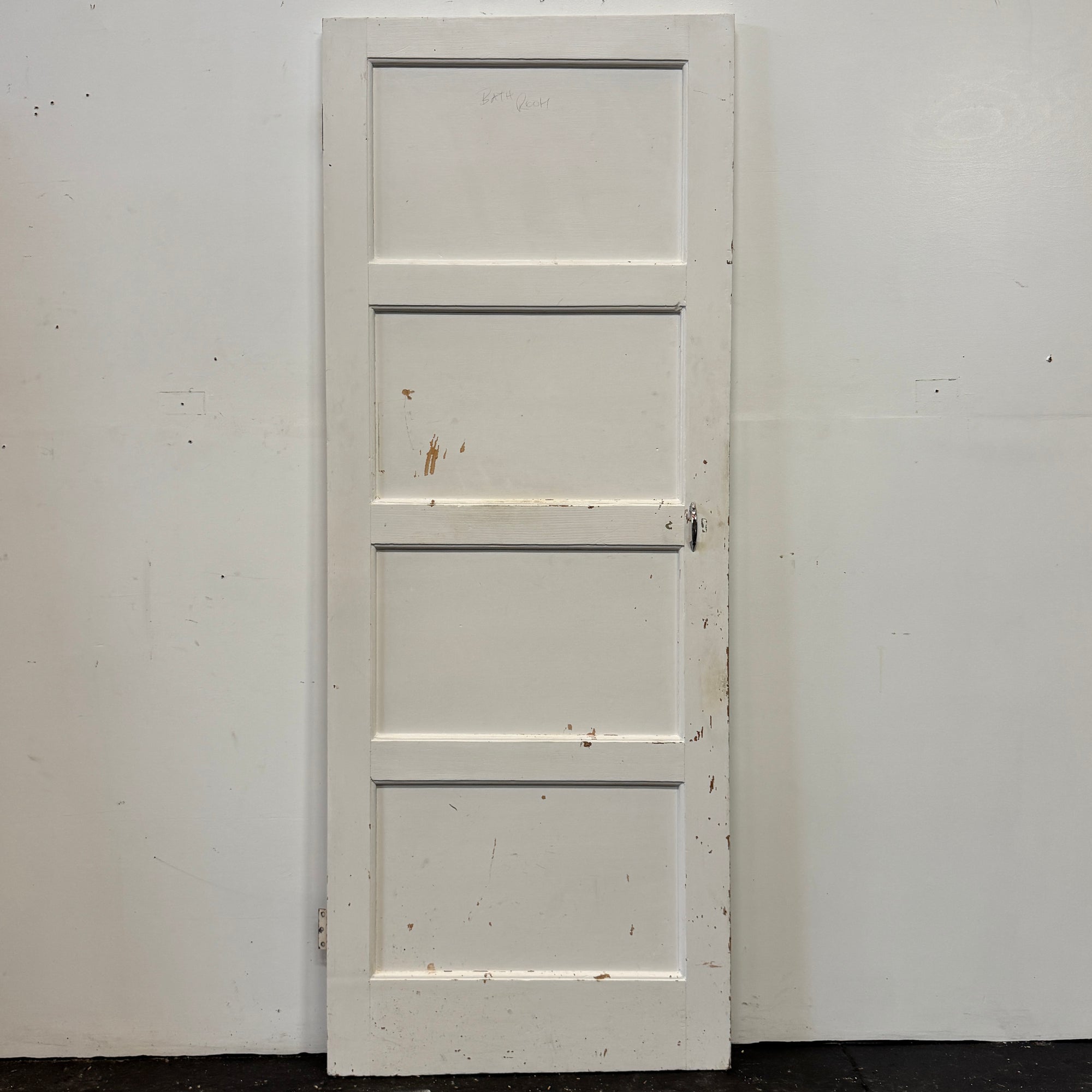 Reclaimed Mid-Century 1950s Four Panel Door 196.5cm x 75.5cm | The Architectural Forum