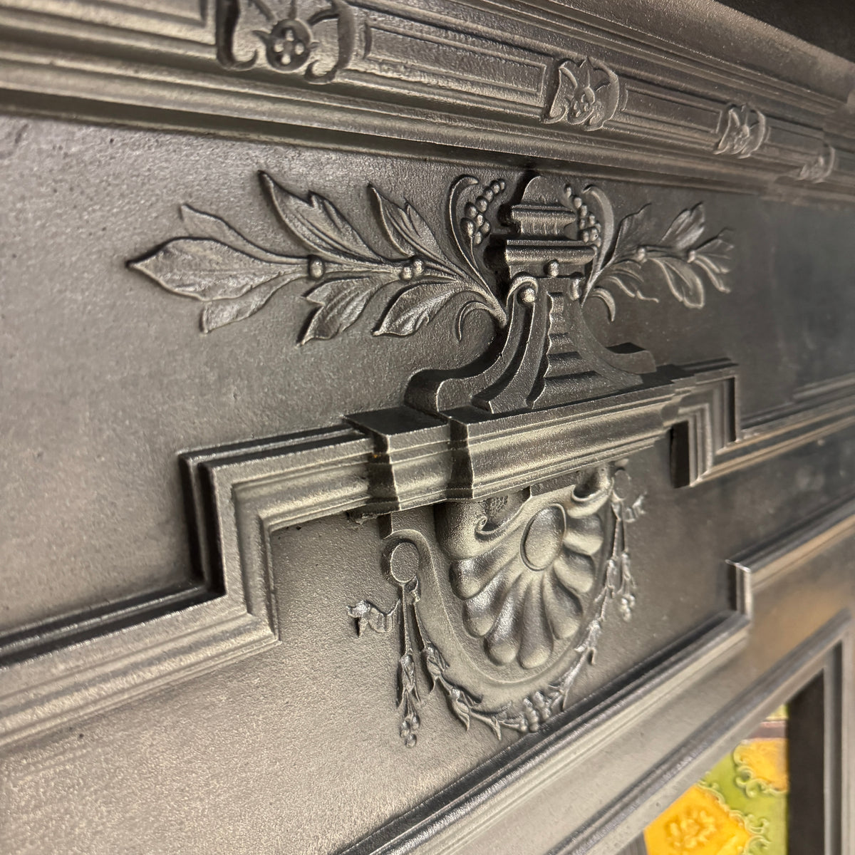 Antique Victorian Tiled Cast Iron Combination Fireplace | The Architectural Forum