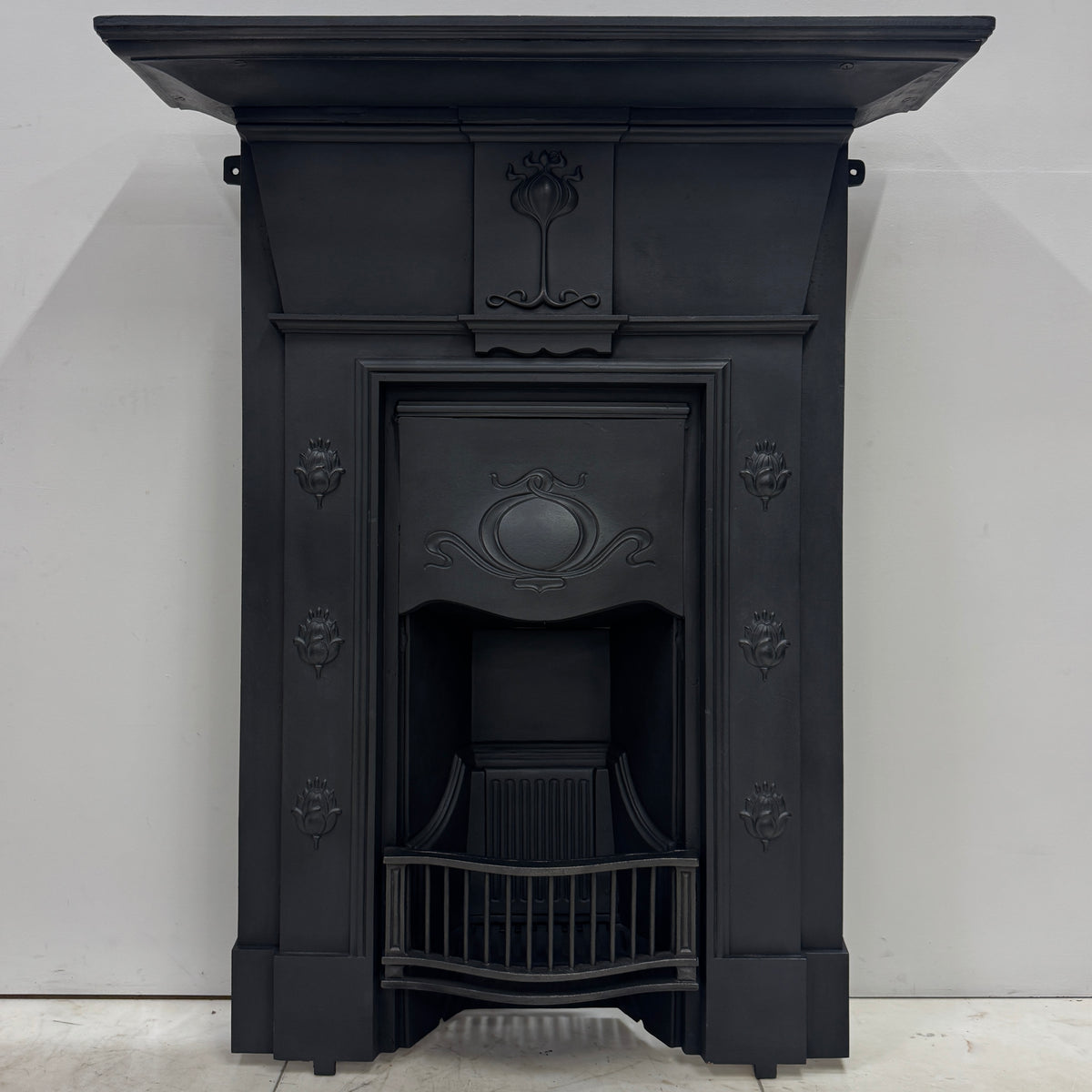 Antique Tiled Cast Iron Combination Fireplace | The Architectural Forum