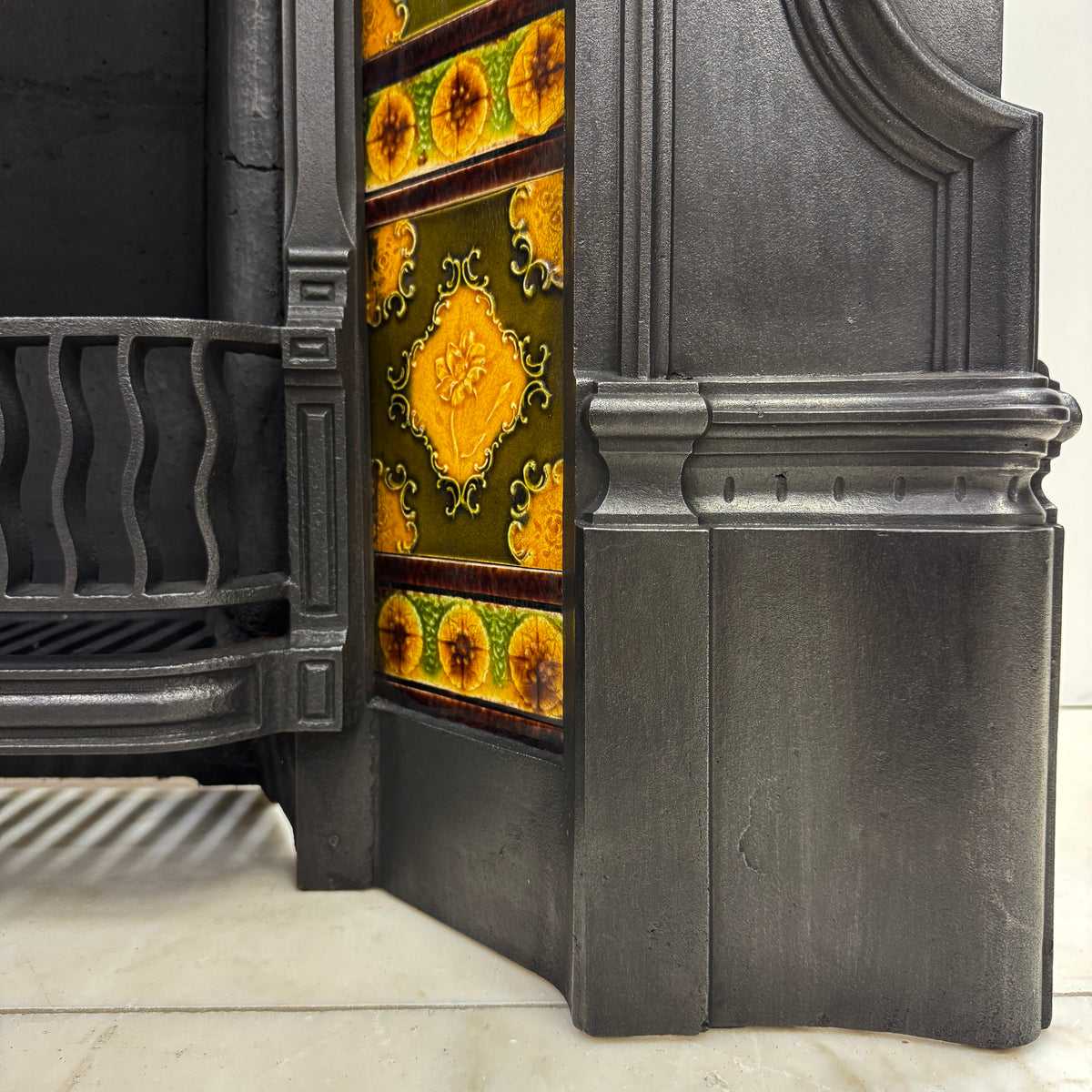 Antique Victorian Tiled Cast Iron Combination Fireplace | The Architectural Forum