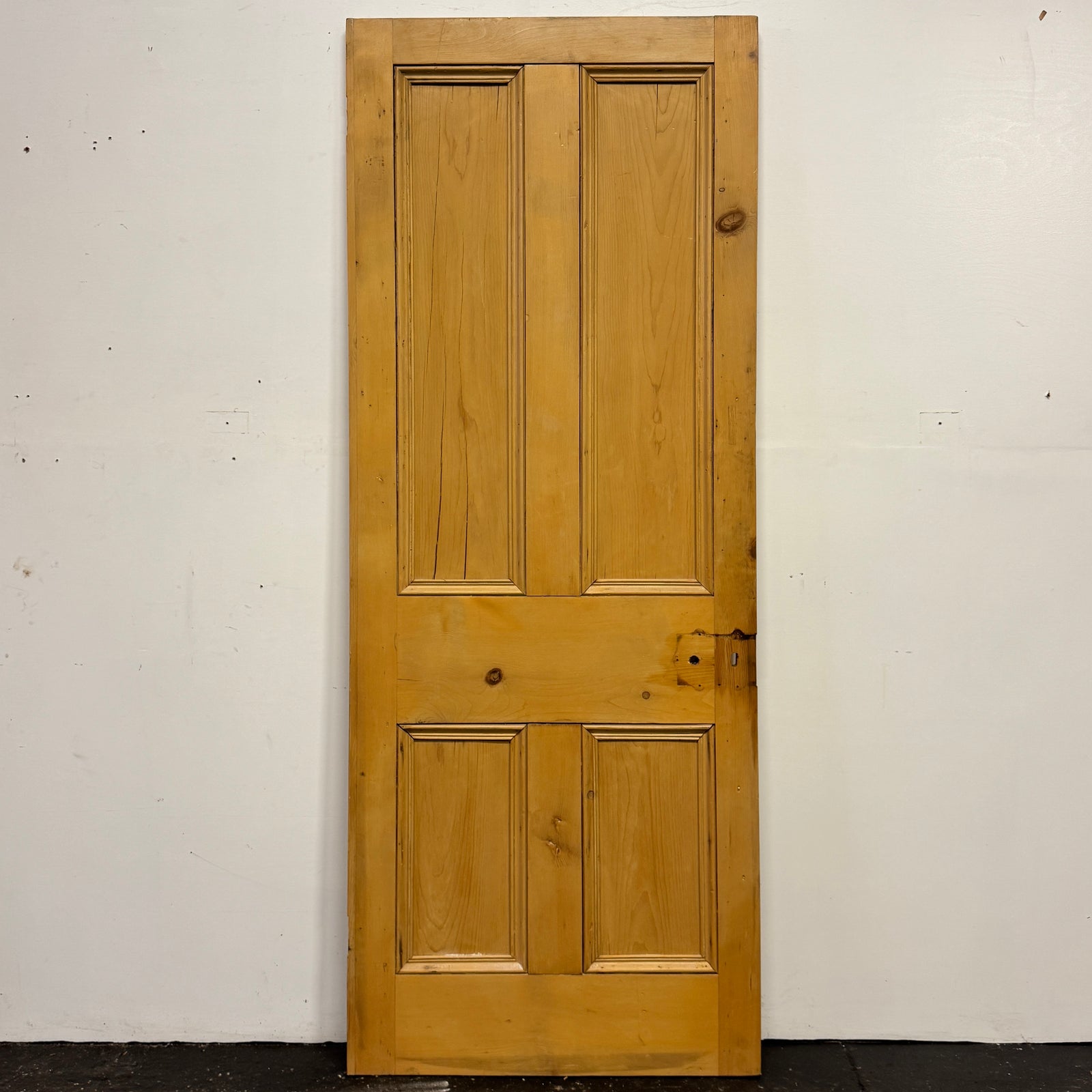Antique 4 Panel Stripped Door 205cm x 80cm | The Architectural Forum