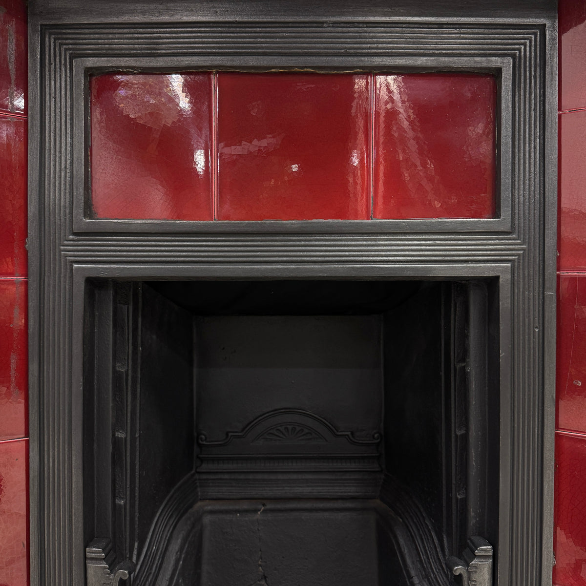 Antique Victorian Tiled Cast Iron Combination Fireplace | The Architectural Forum