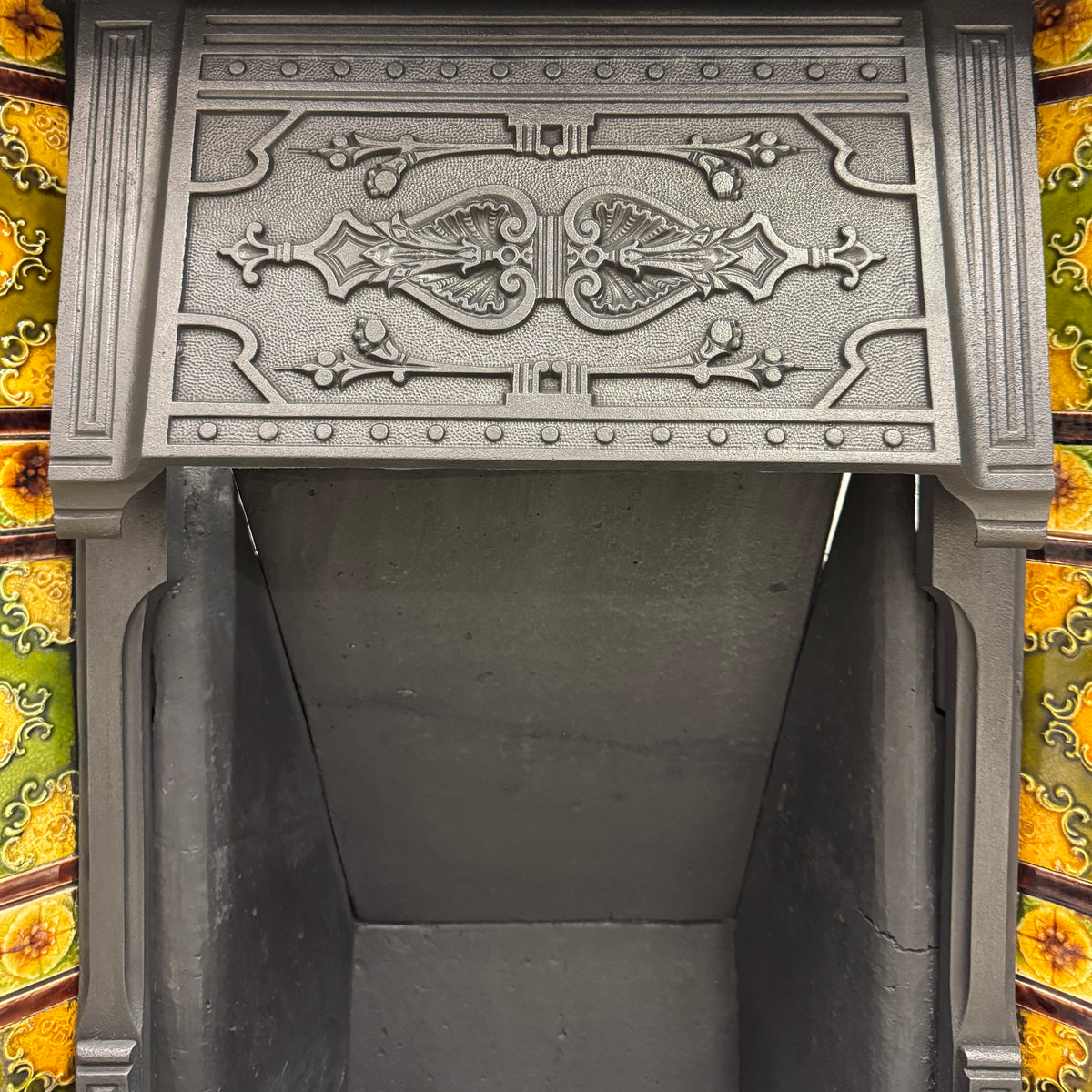 Antique Victorian Tiled Cast Iron Combination Fireplace | The Architectural Forum