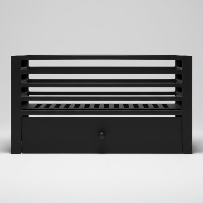 Reclaimed Cast Iron Fire Basket With Ash Pan Cover