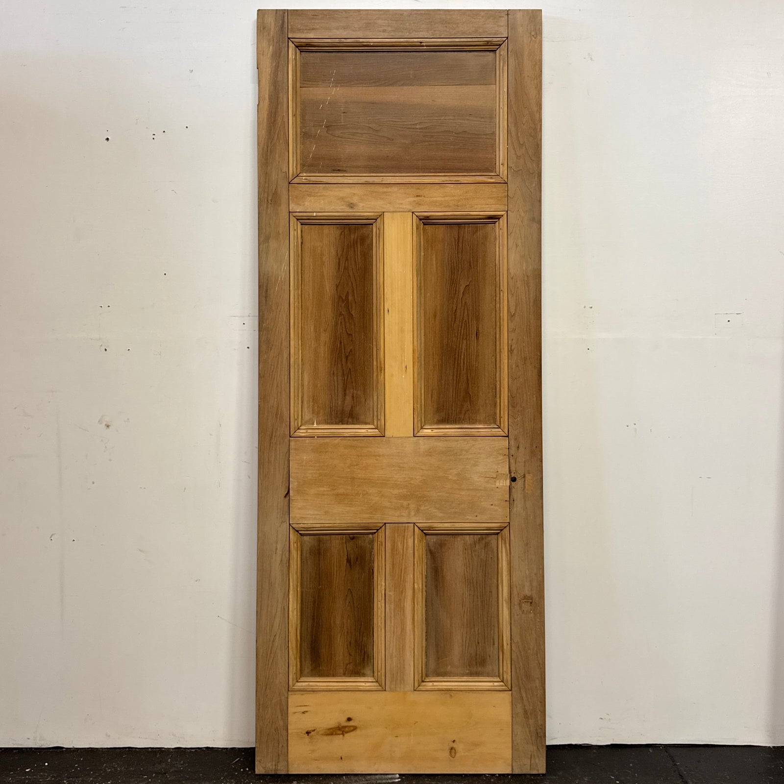 Antique 5 Panel Stripped Door 216.5cm x 82cm | The Architectural Forum