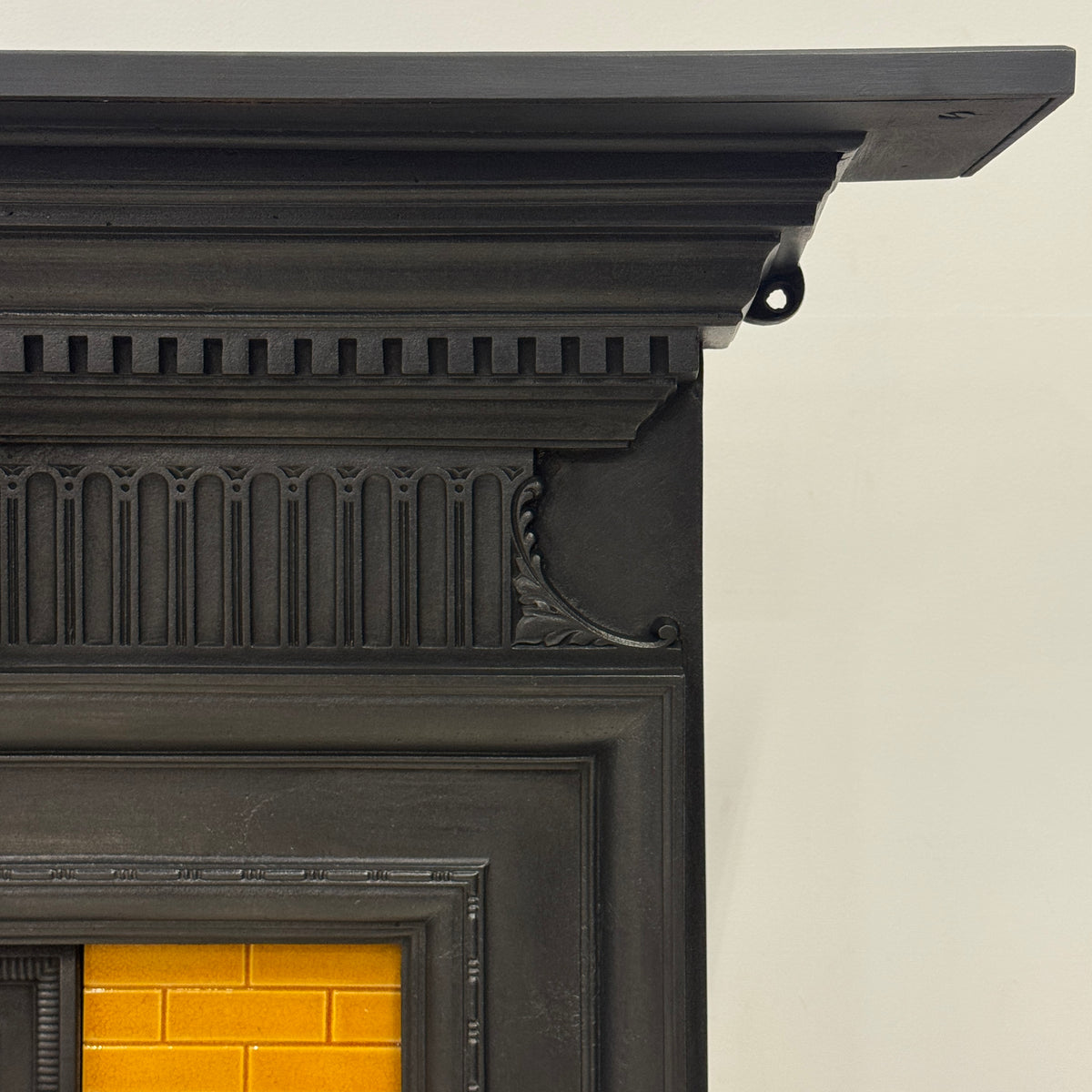 Antique Victorian Tiled Cast Iron Combination Fireplace